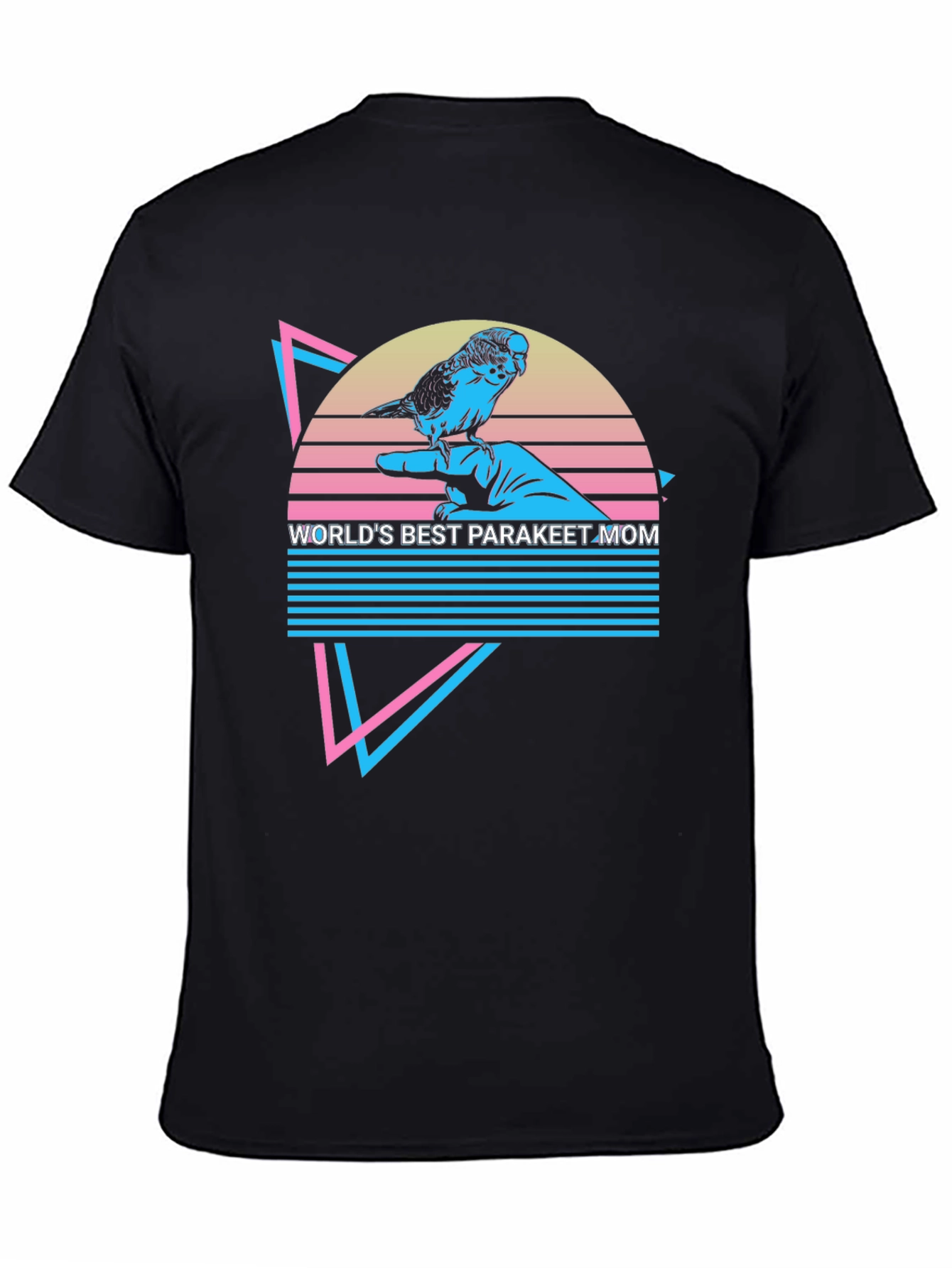 Black World's Best Parakeet Mom T-Shirt view 4