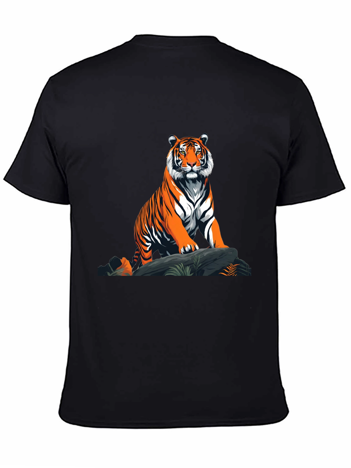 Black Tiger Graphic T-Shirt - Bold Animal Print Tee view 4
