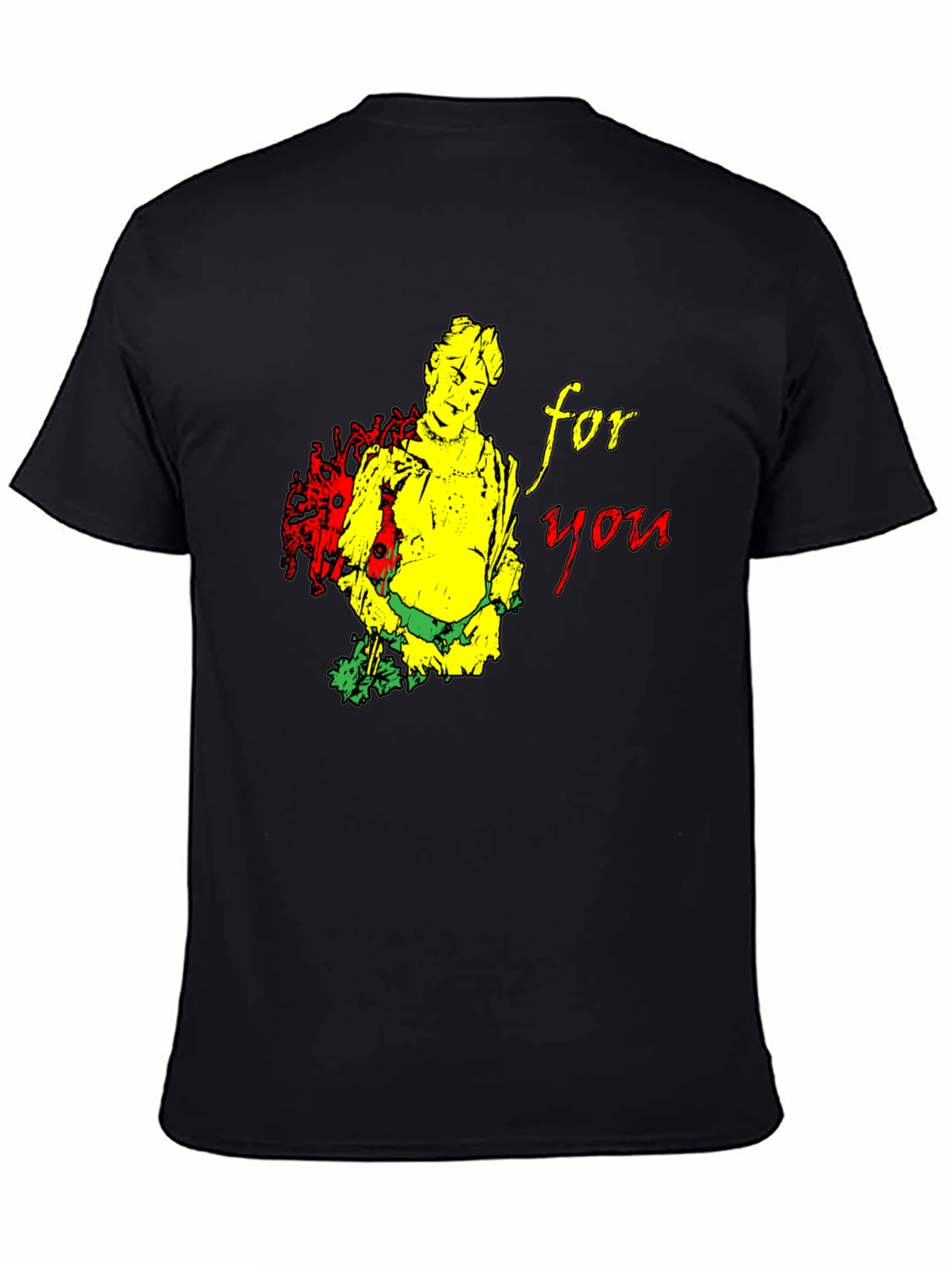 Black Unique Graphic T-Shirt - For You view 4