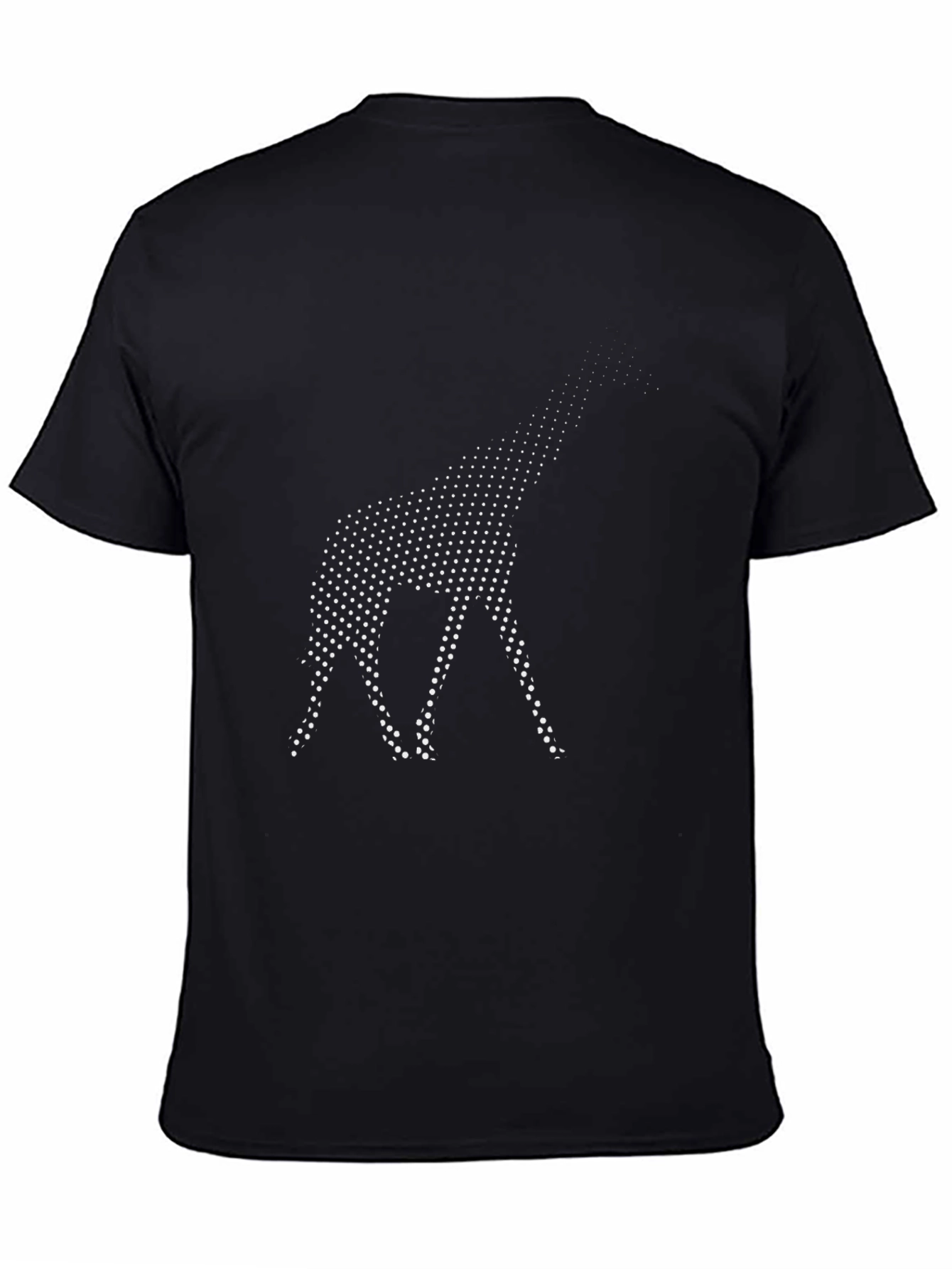Black Giraffe Graphic Tee - Stylish Men's Black T-Shirt view 4