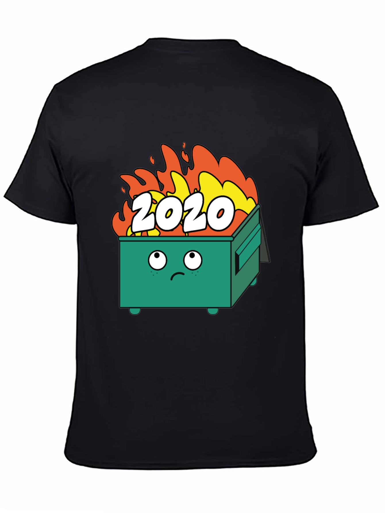 Black 2020 Dumpster Fire T-Shirt - Funny Graphic Tee view 4
