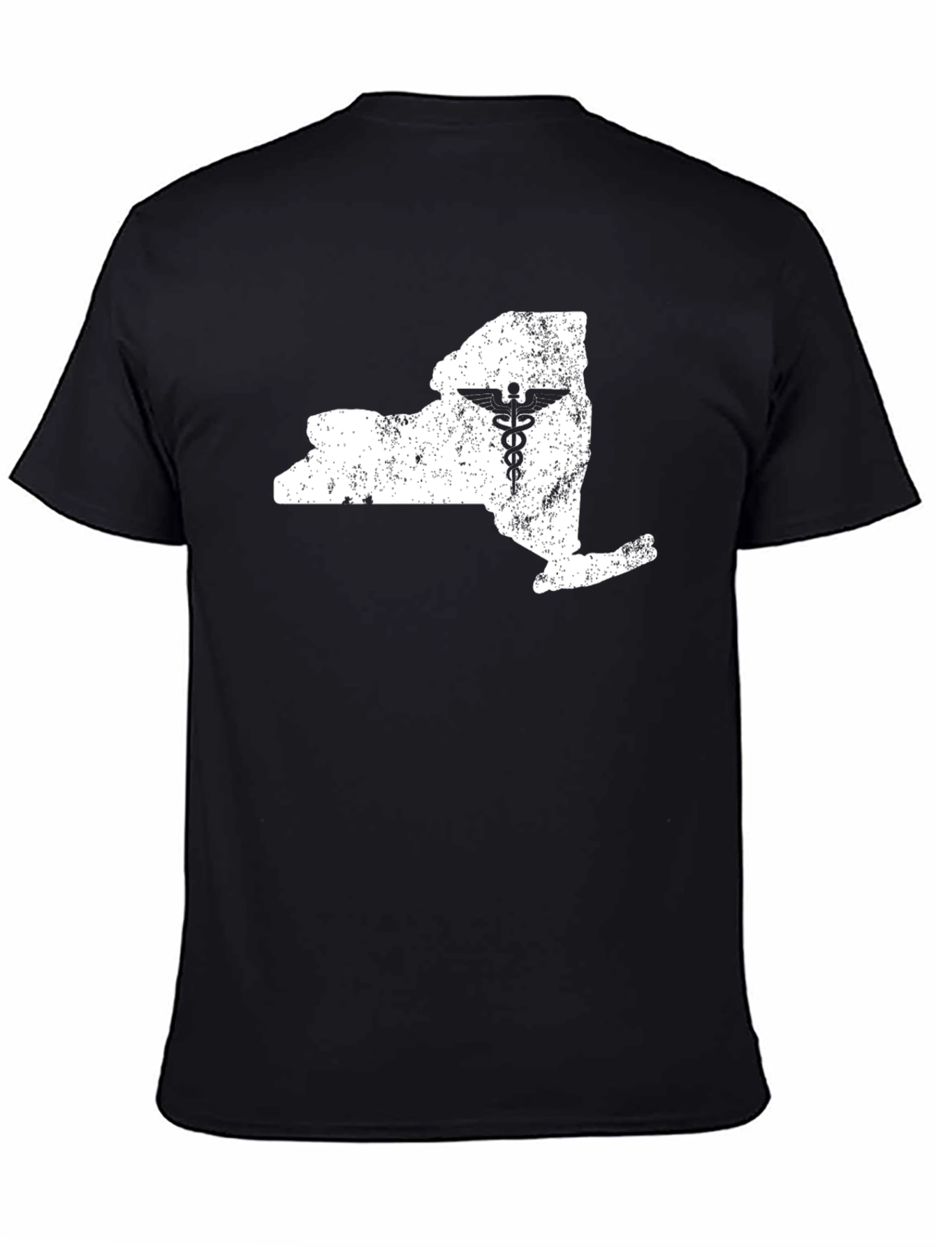 Black New York State Medical Symbol T-Shirt view 4
