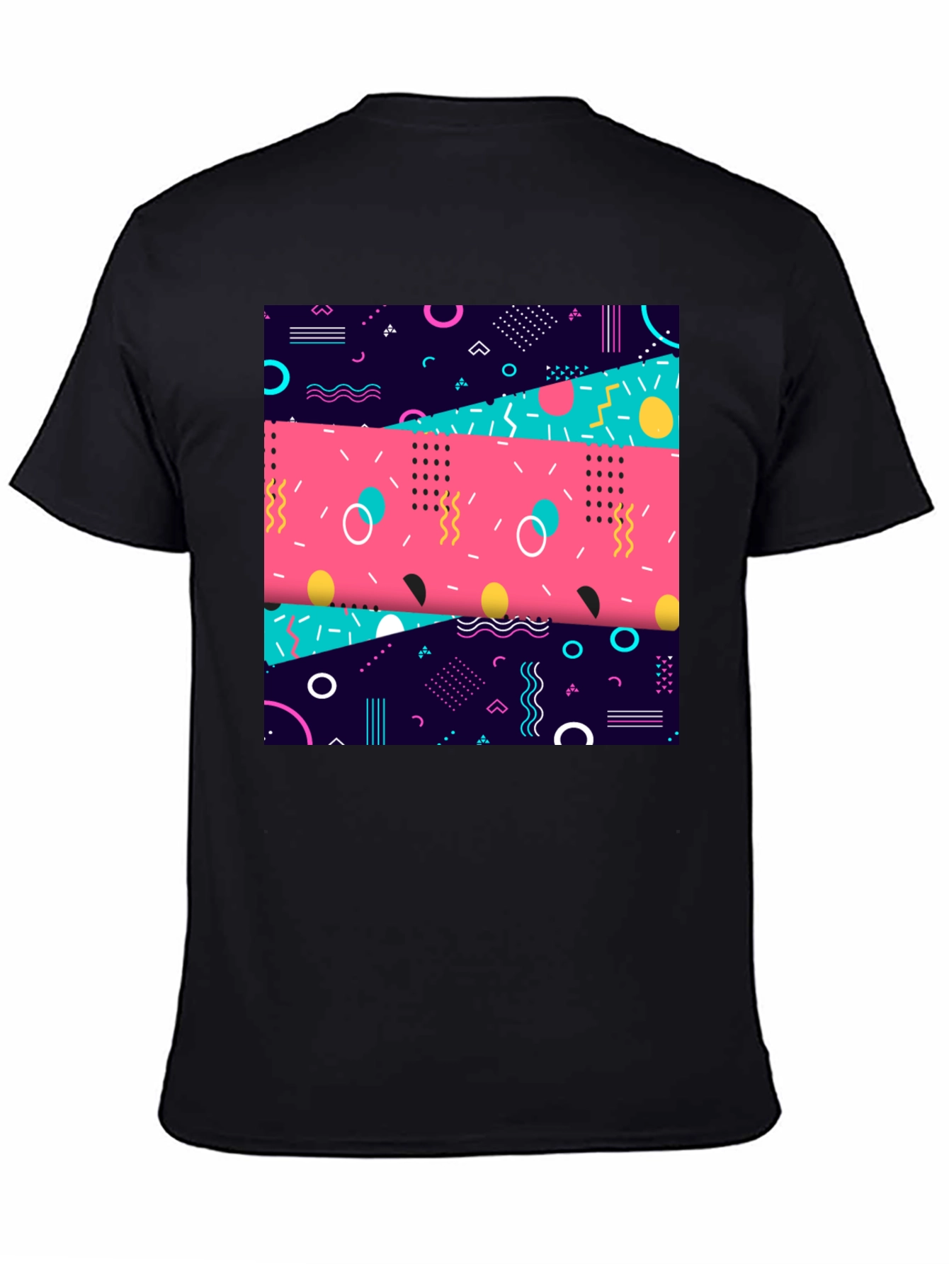 Retro 90s Graphic Tee - Geometric Pattern Shirt - 4