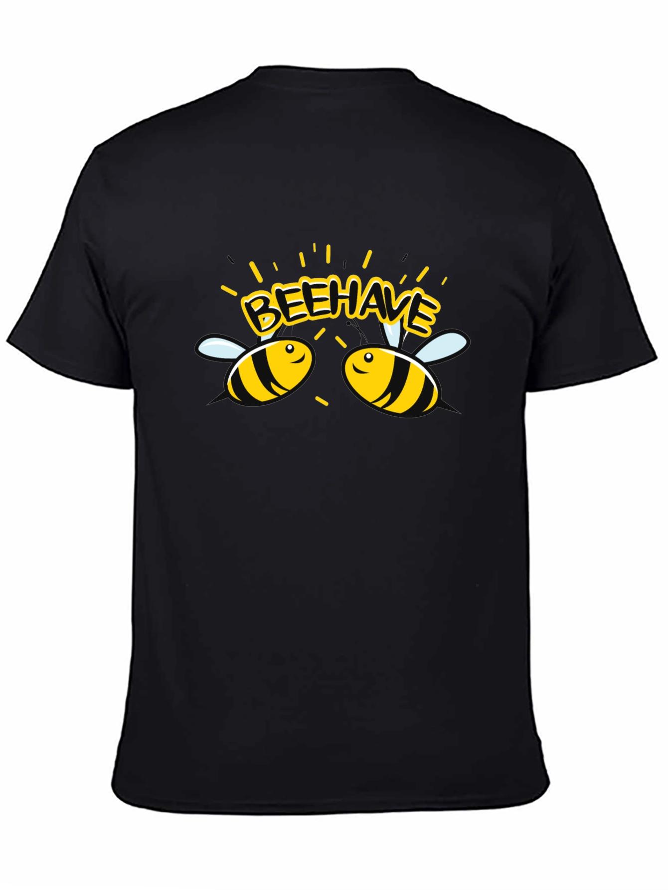 Black Beehave Black Graphic Tee view 4