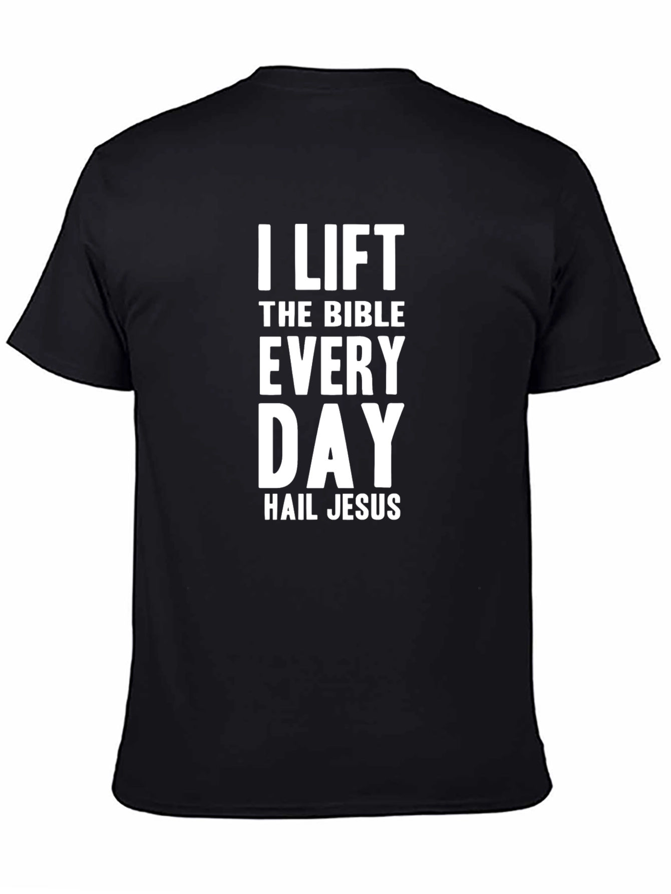 Black I Lift the Bible T-Shirt view 4