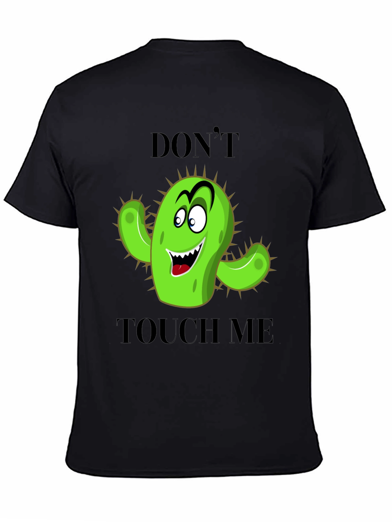 Black Don't Touch Me Cactus Graphic Tee view 4