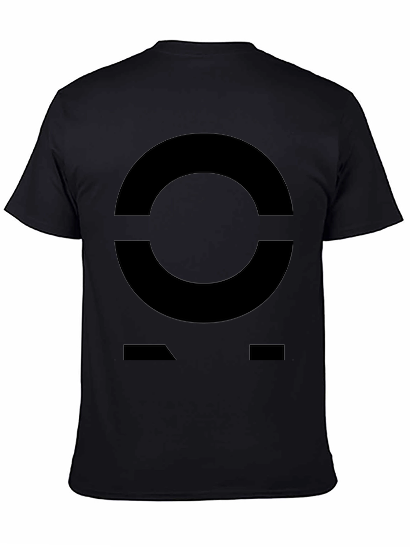 Black Abstract Graphic Print T-Shirt - Modern Black Tee view 4