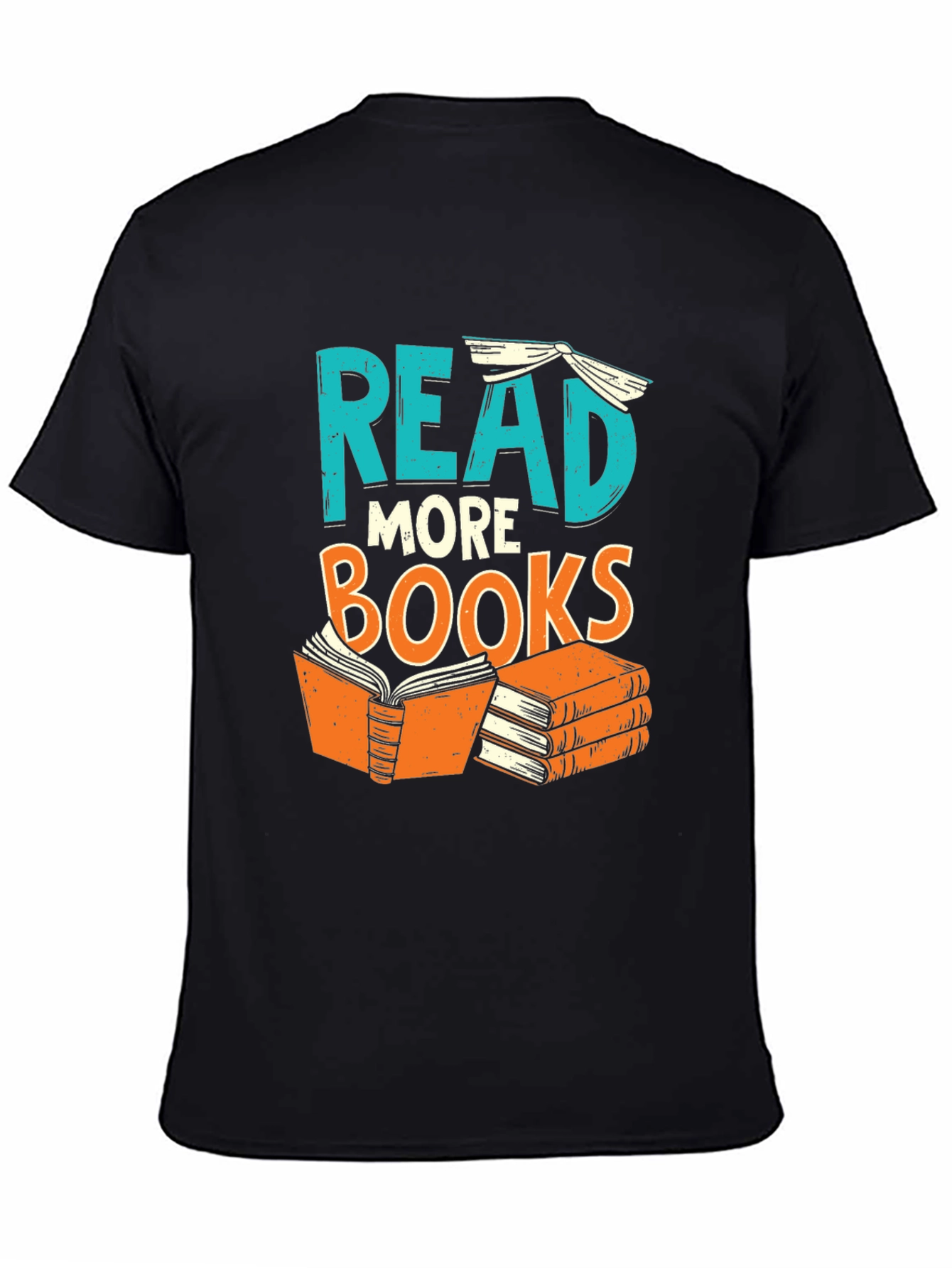 Black Read More Books Graphic T-Shirt view 4