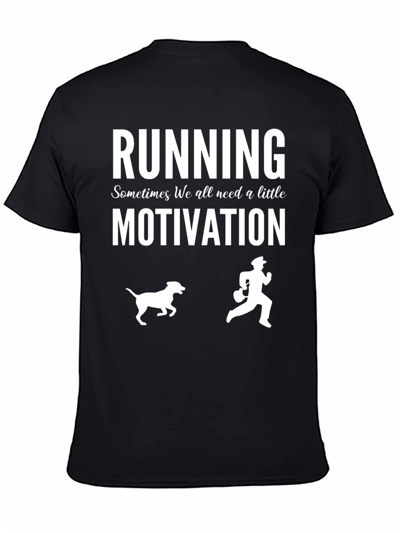 Black Running Motivation T-Shirt view 4