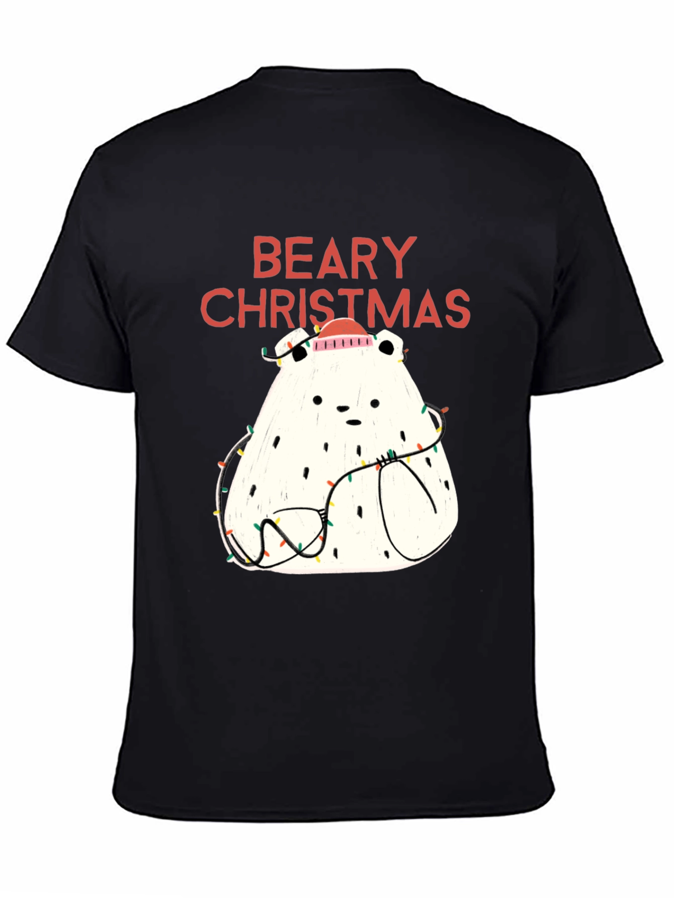 Black Beary Christmas Graphic Tee - Holiday Fun view 4