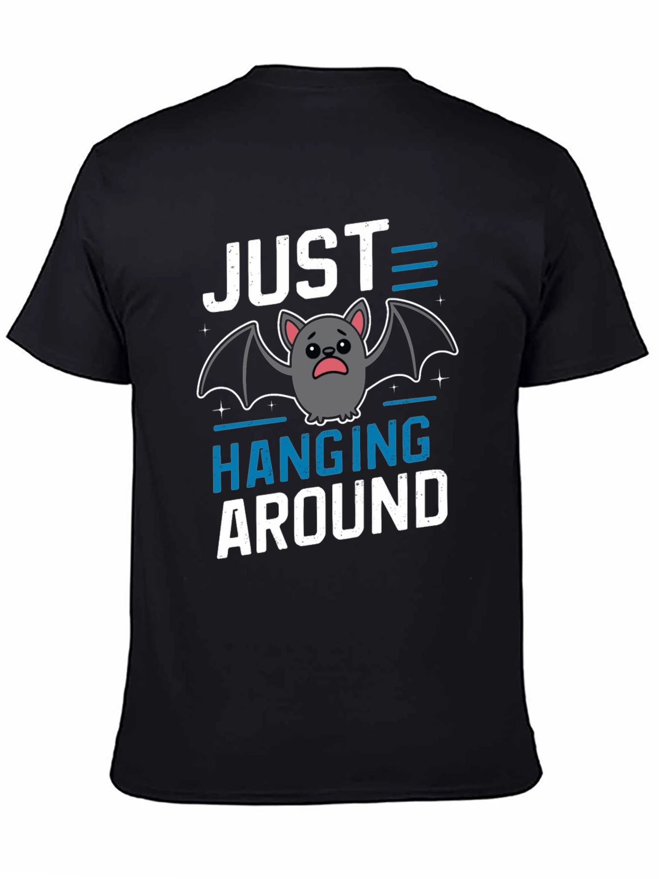 Black Just Hanging Around Bat T-Shirt view 4