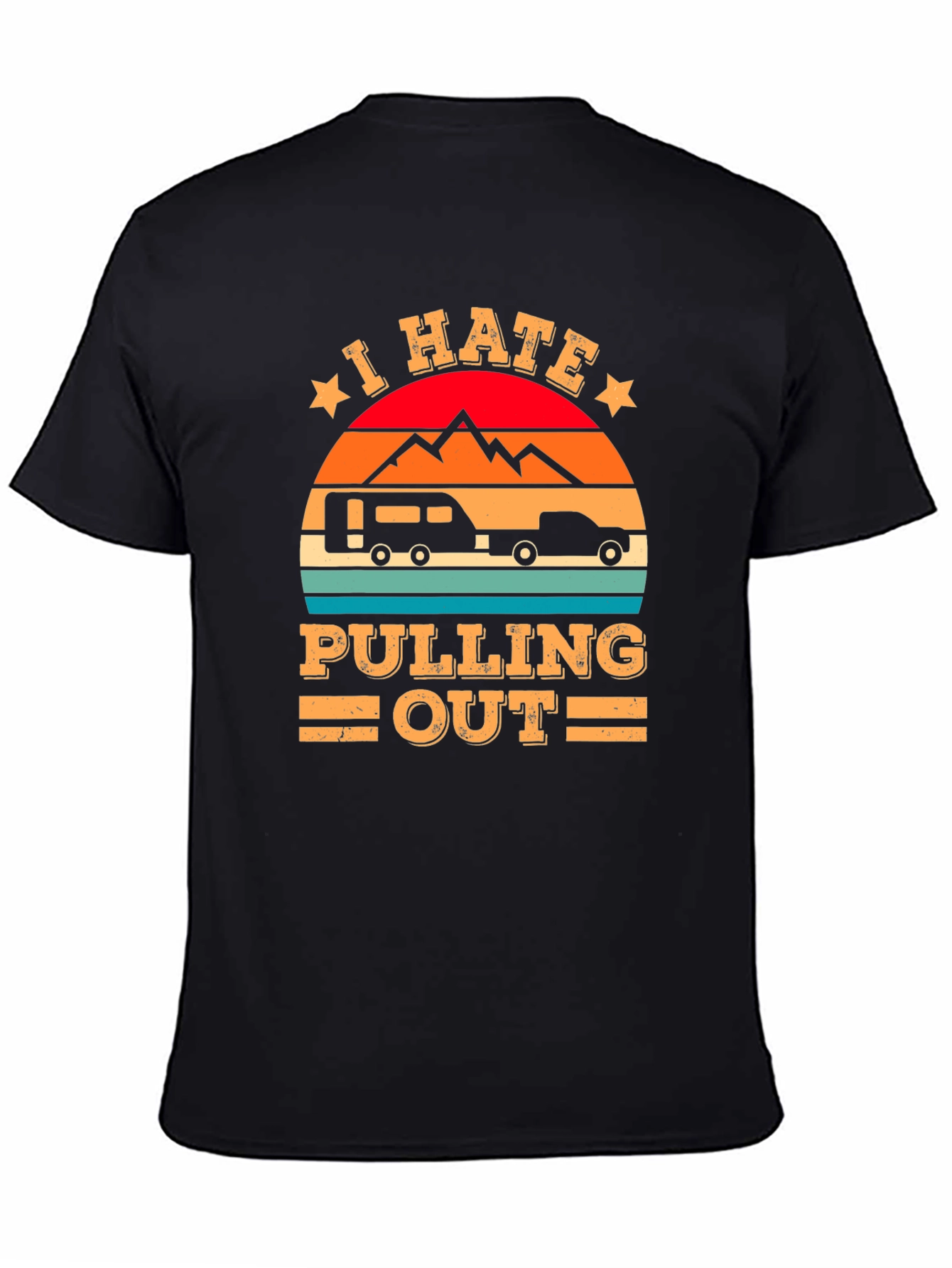 Black I Hate Pulling Out Camping T-Shirt view 4