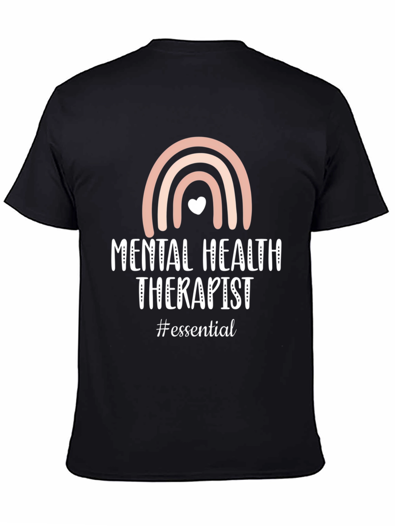 Black Mental Health Therapist Essential T-Shirt view 4