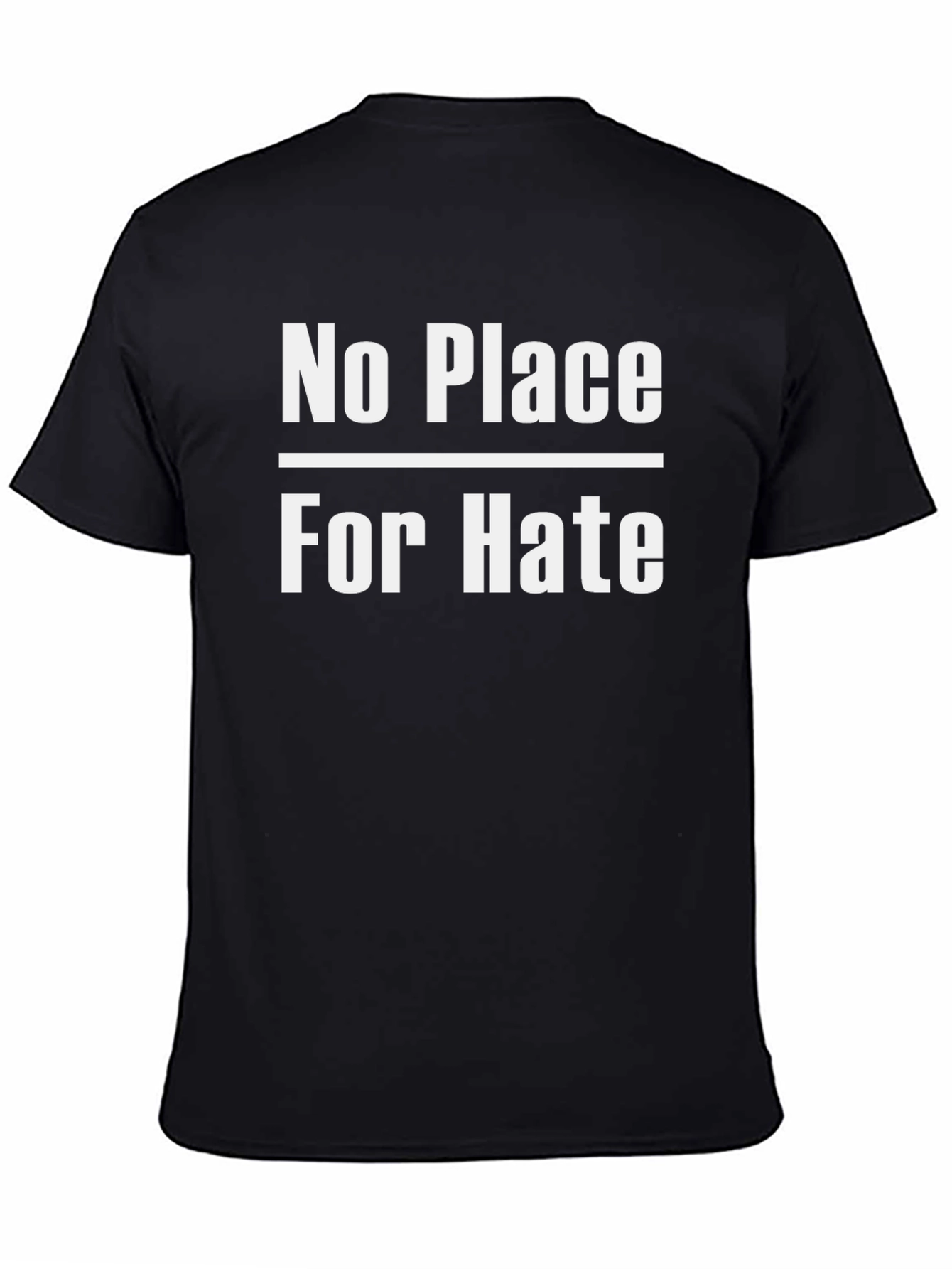 Black No Place For Hate T-Shirt - Graphic Tee view 4