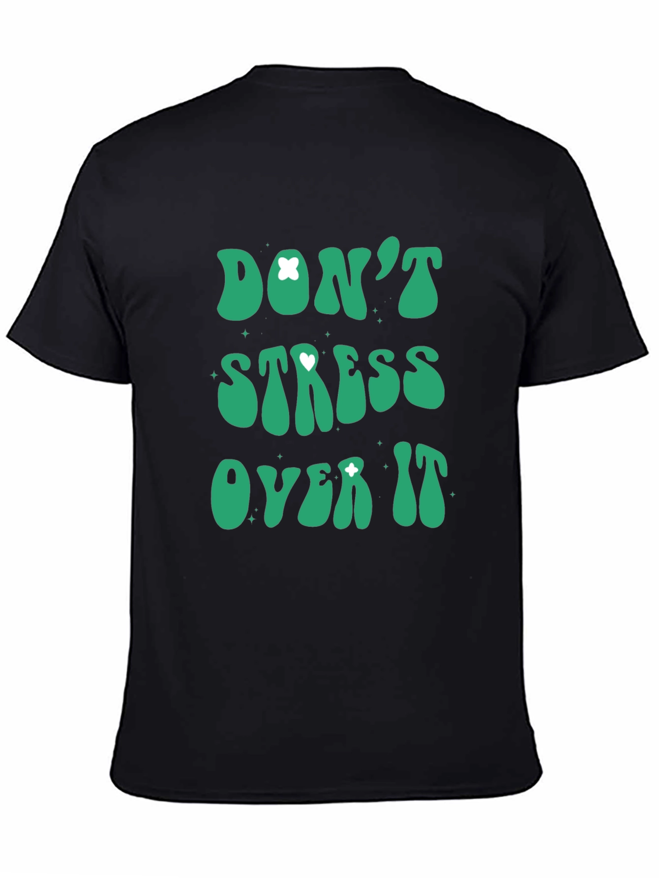 Black Don't Stress Over It Graphic Tee - Relaxed Fit view 4
