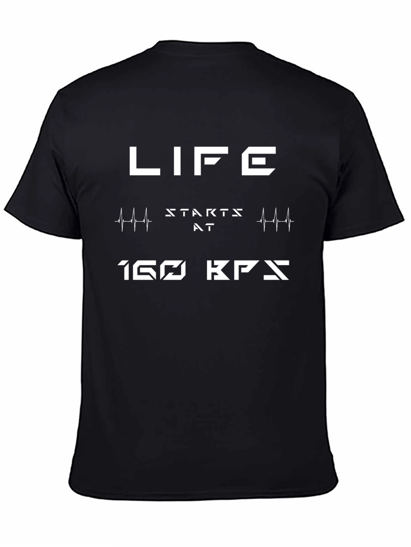 Black Life Starts At 160 KPS Black Graphic Tee view 4