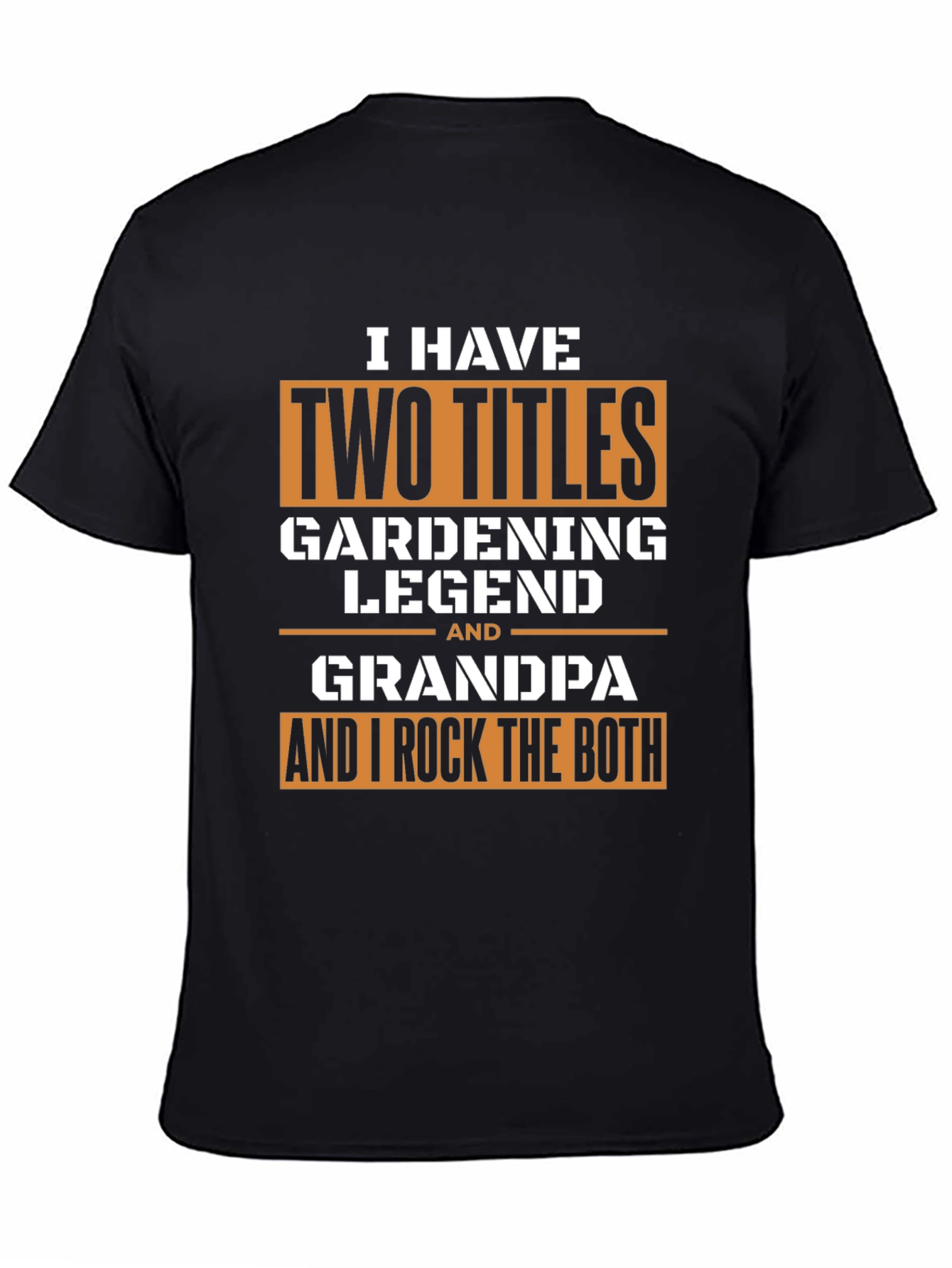 Black Gardening Legend Grandpa T-Shirt view 4