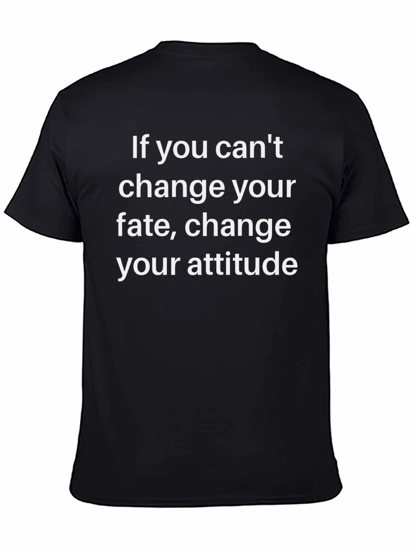 Black Inspirational Quote T-Shirt - Change Your Attitude view 4