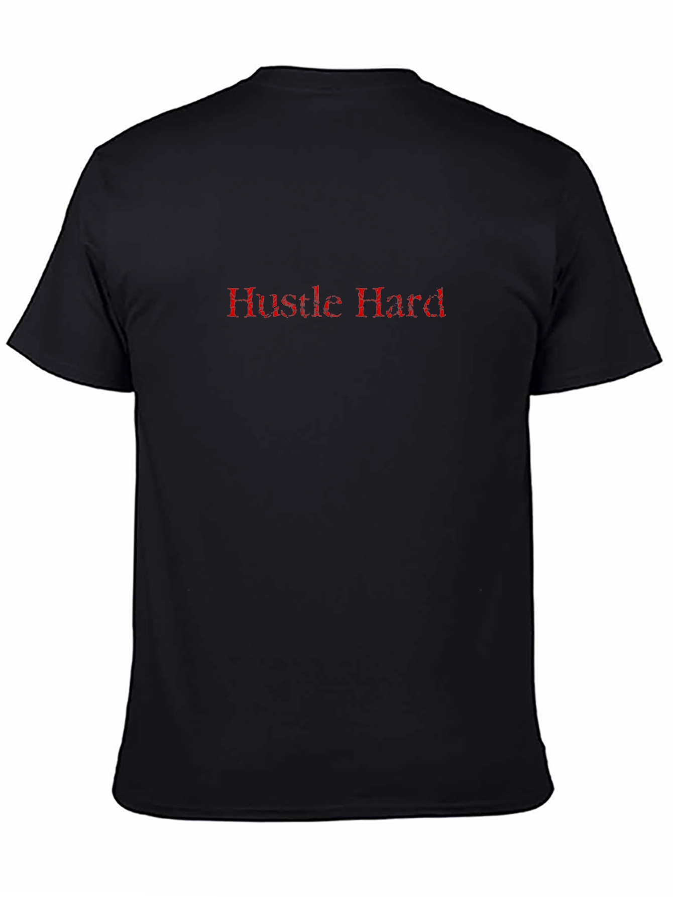 Black Hustle Hard Black T-Shirt view 4