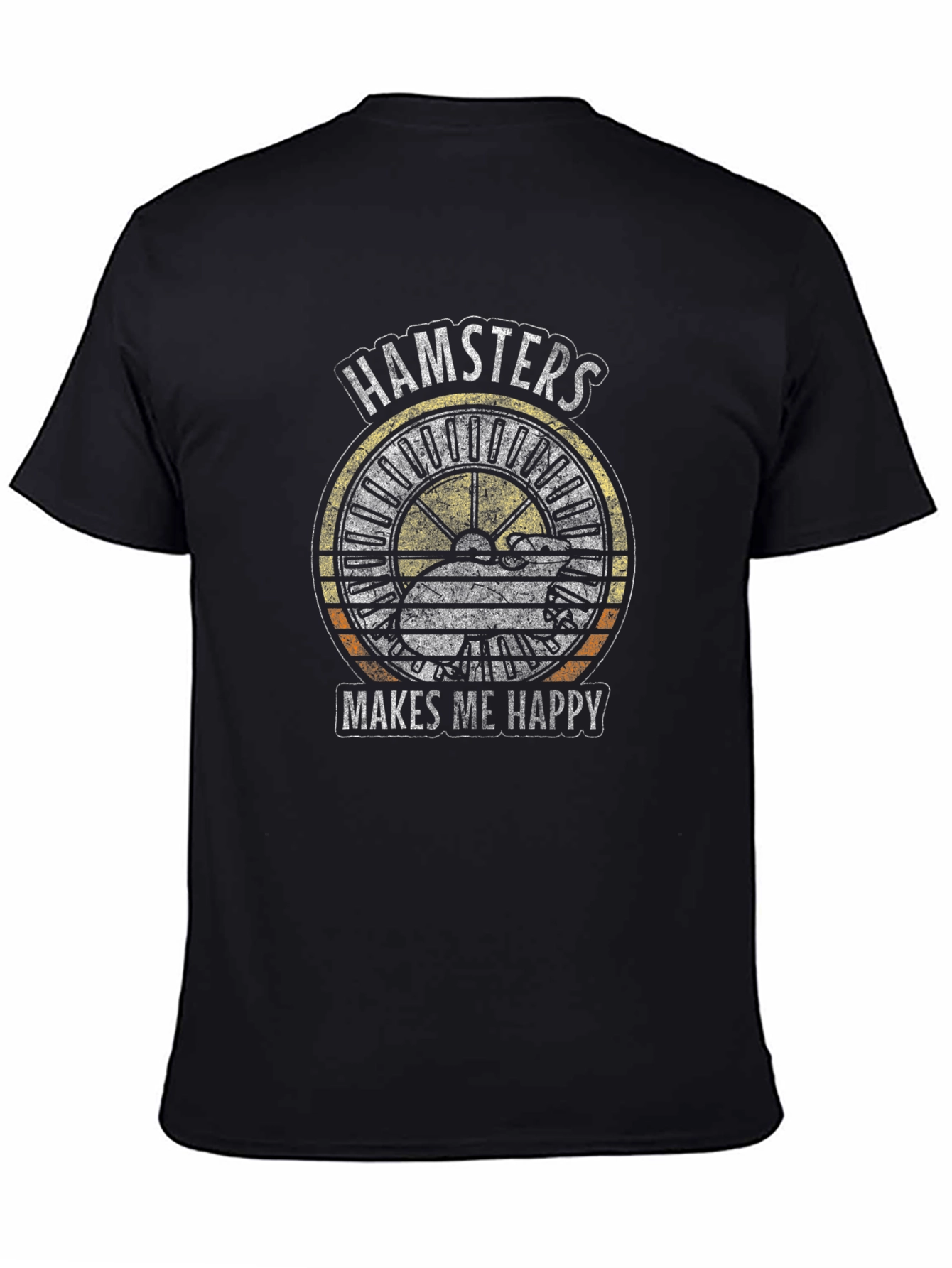 Black Hamsters Make Me Happy T-Shirt view 4
