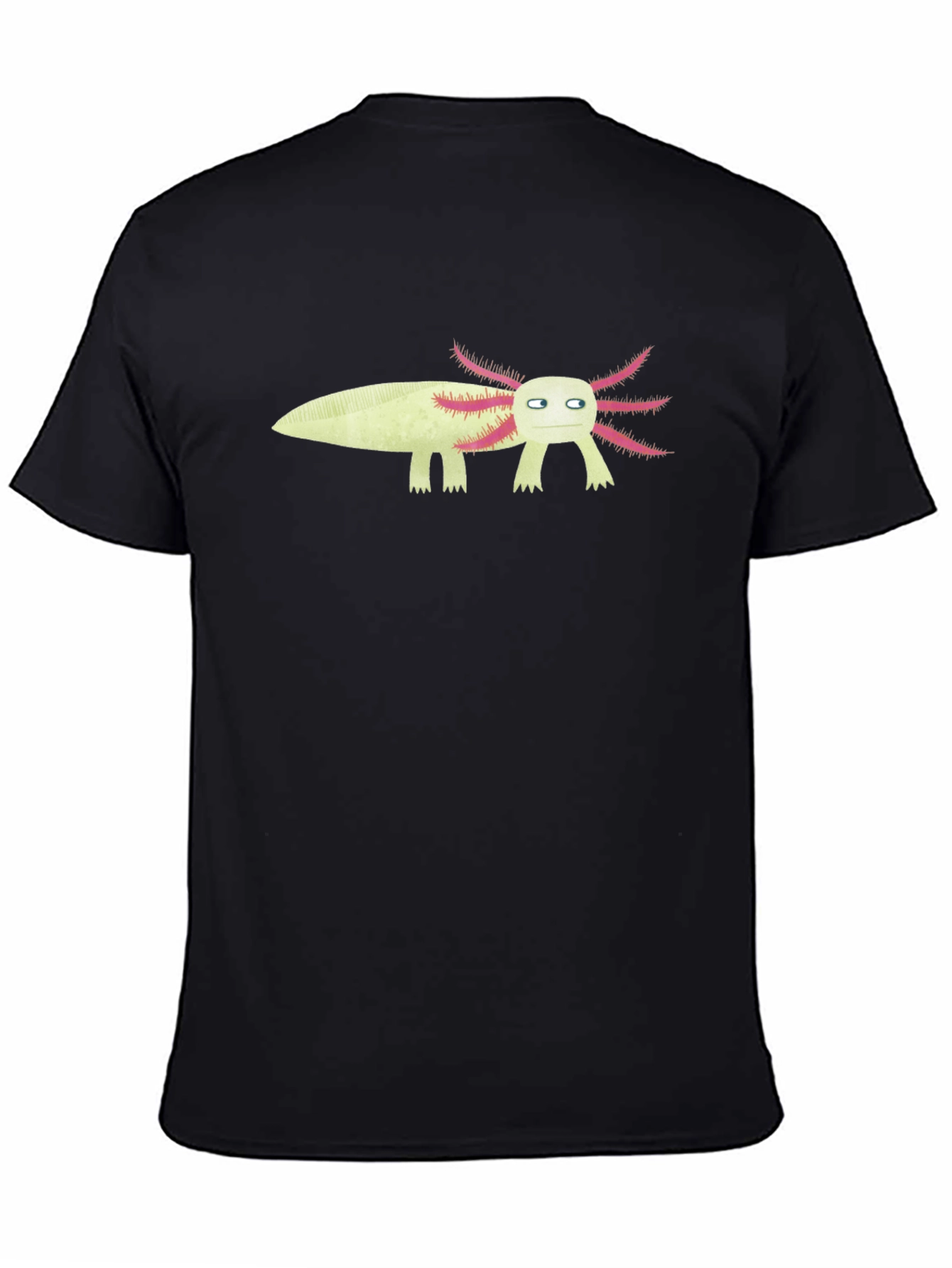 Black Axolotl Graphic T-Shirt - Funny Creature Tee view 4
