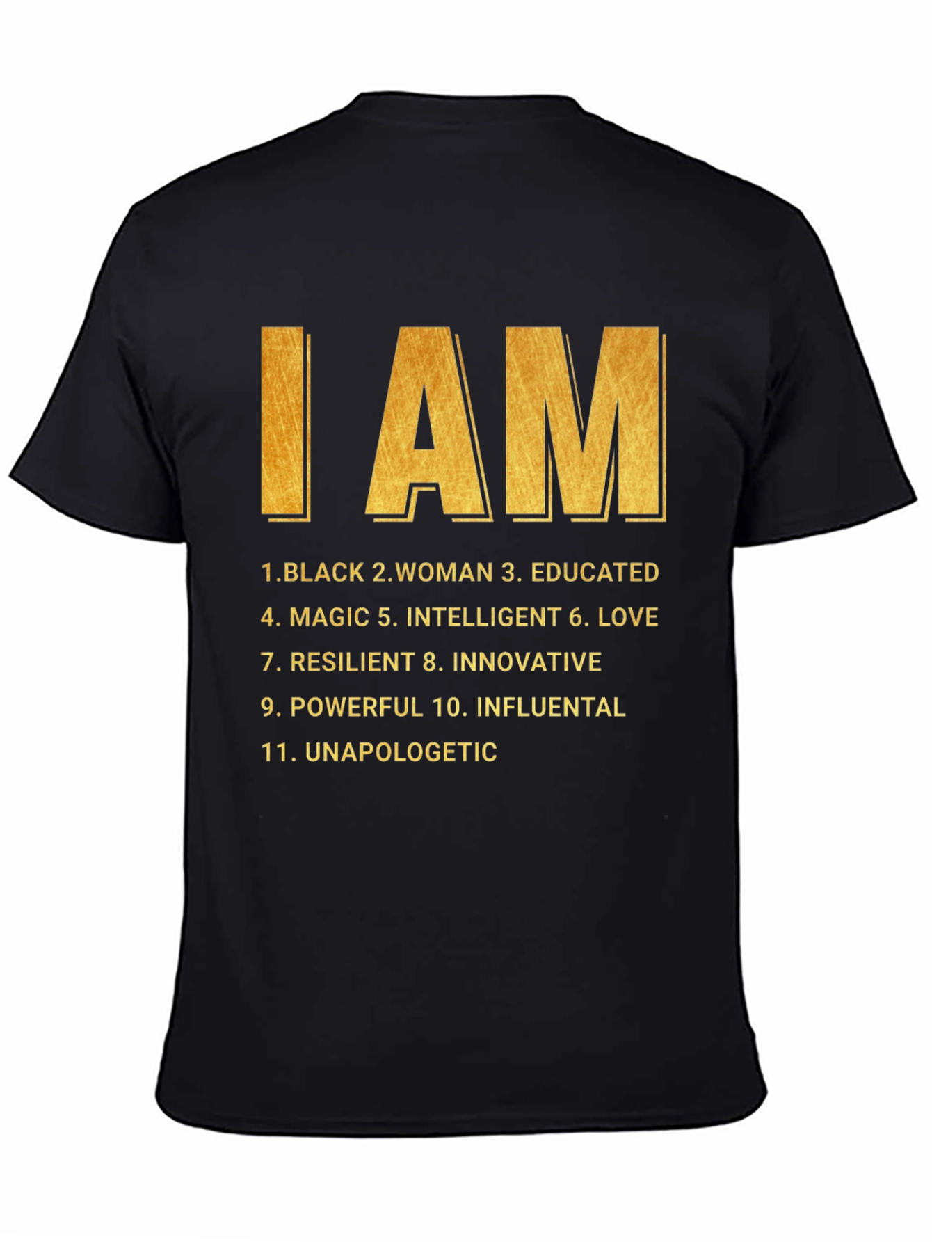 Black I AM Black Woman T-Shirt view 4