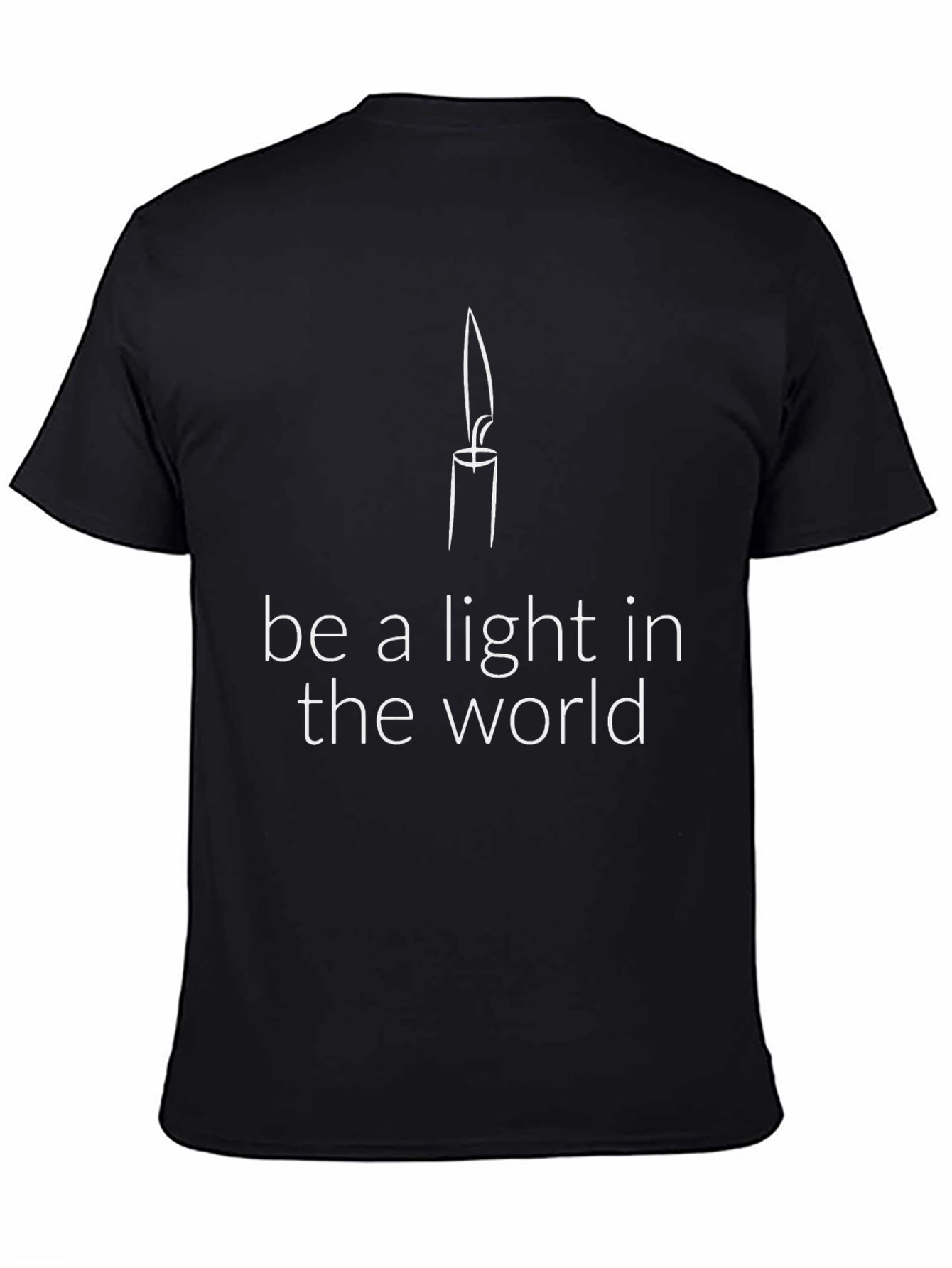 Be a Light in the World Graphic Tee - Black - 4