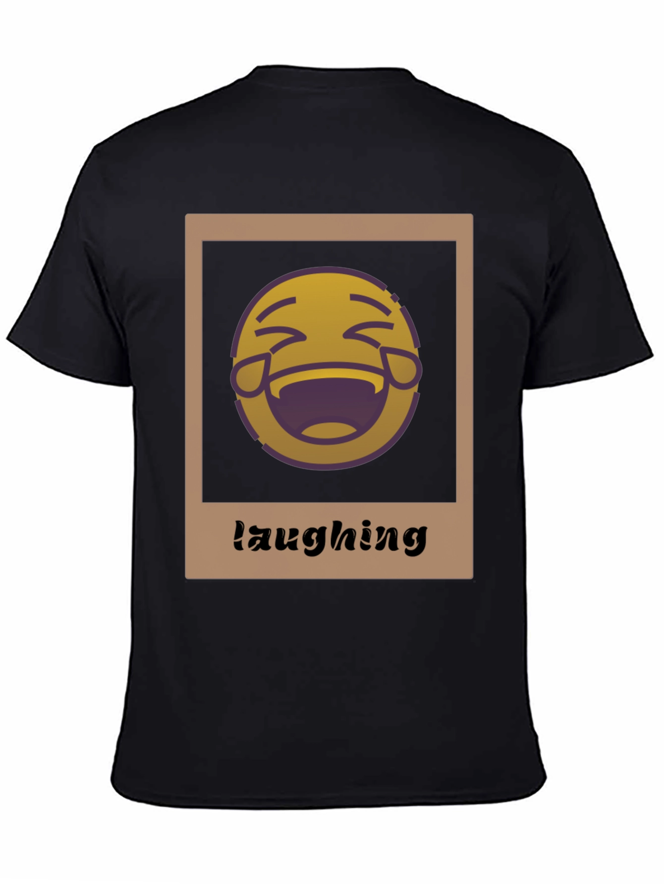 Black Laughing Emoji T-Shirt: Funny Graphic Tee for Casual Wear view 4