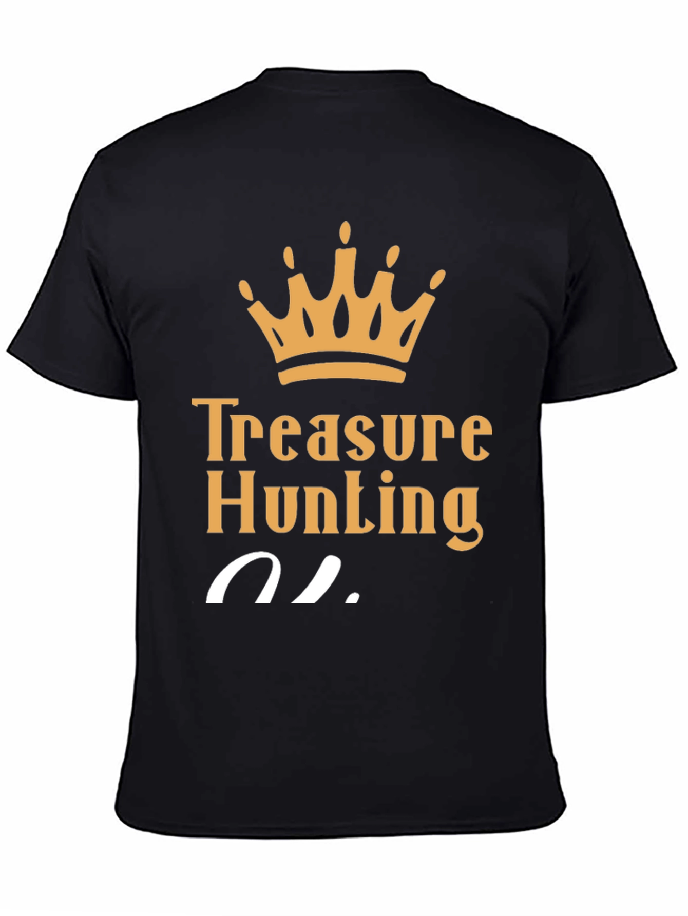 Black Treasure Hunting King T-Shirt - Black view 4