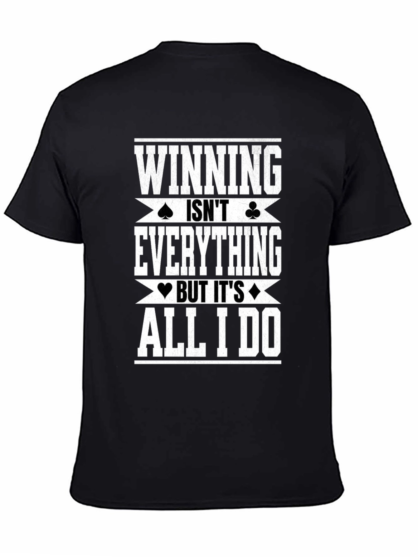 Black Winning Is All I Do Graphic Tee - Black view 4