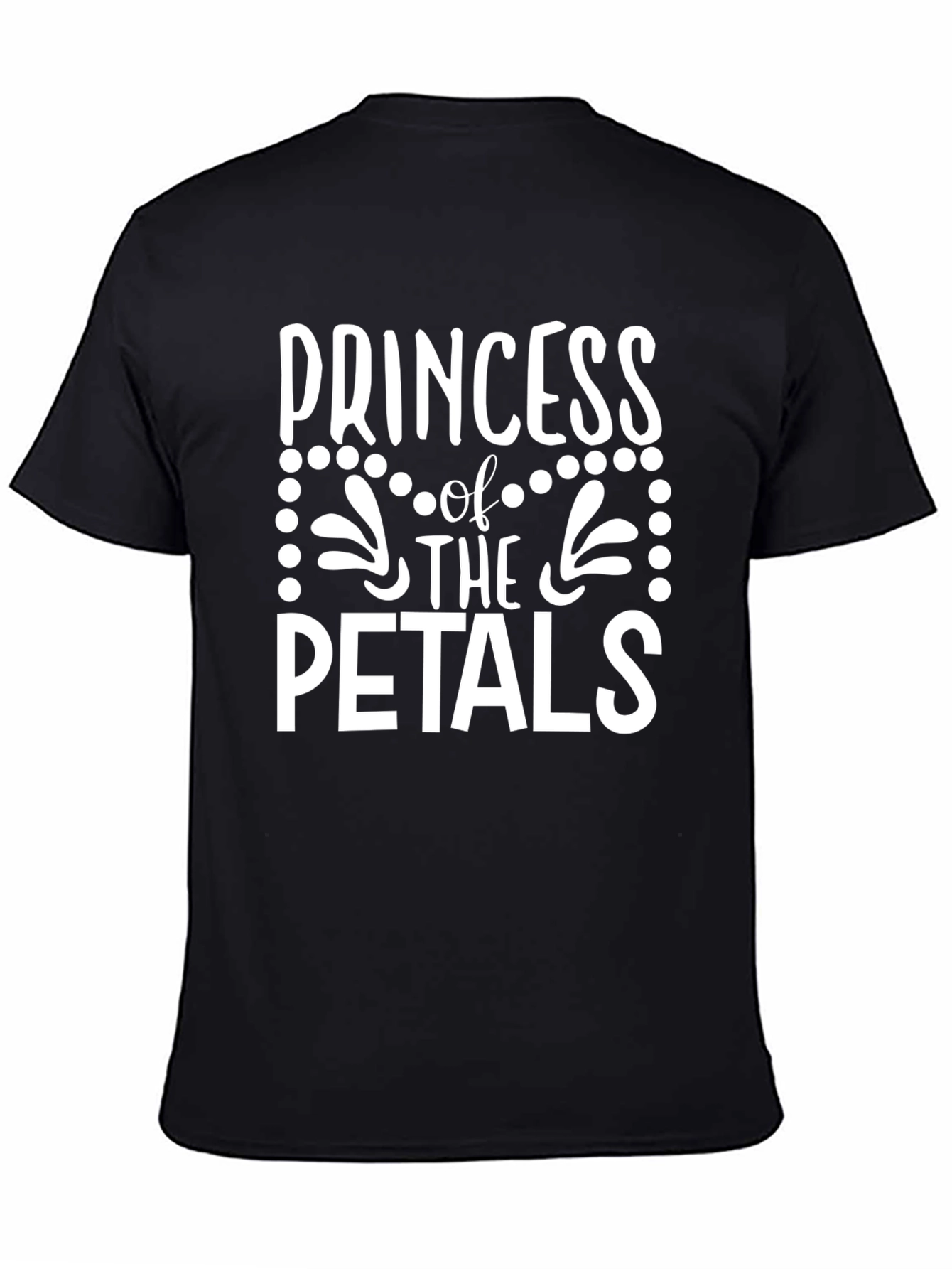 Black Princess of the Petals Black T-Shirt view 4