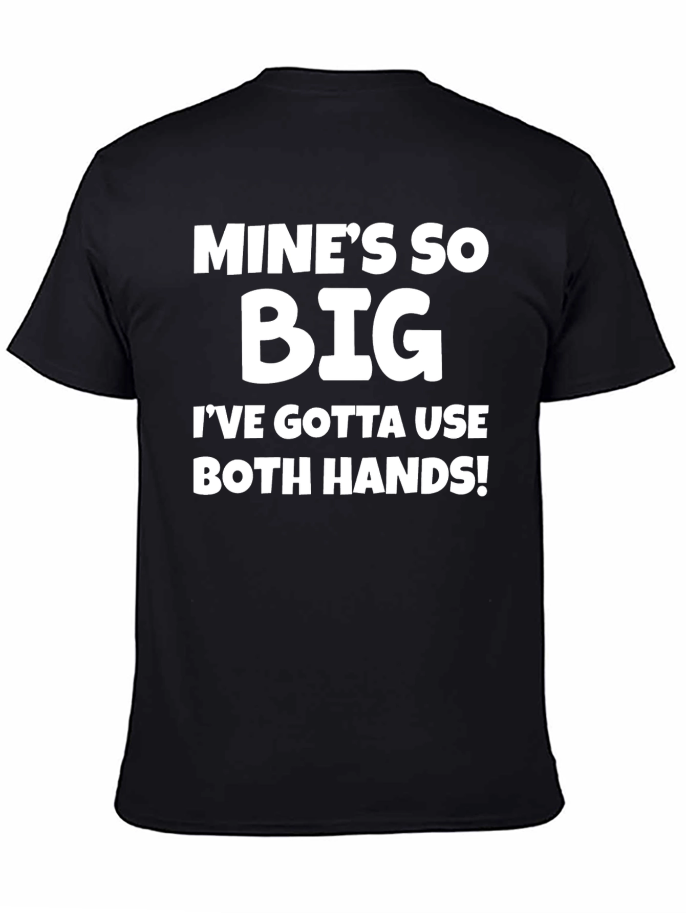 Black Funny Mine's So Big T-Shirt view 4