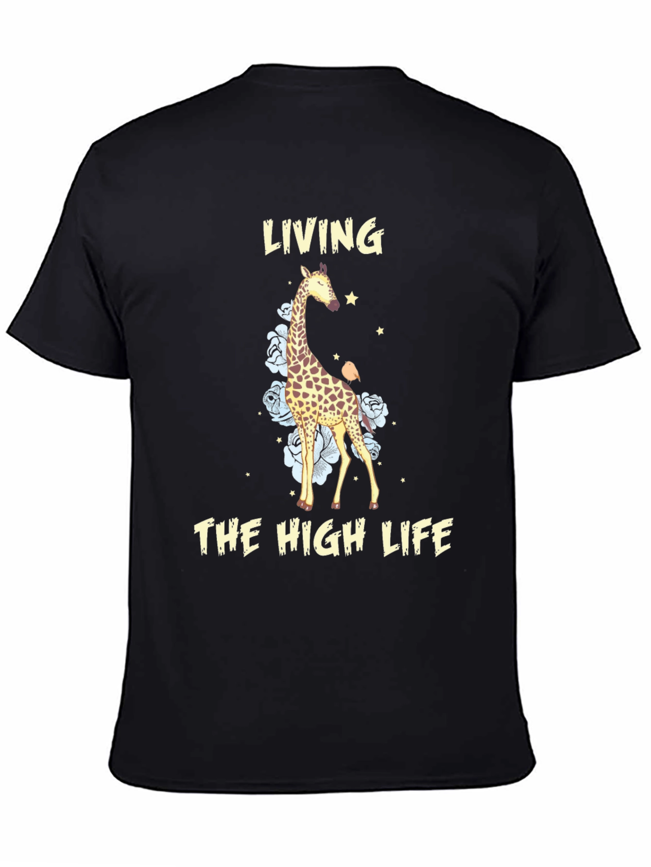 Black Living The High Life Giraffe T-Shirt view 4