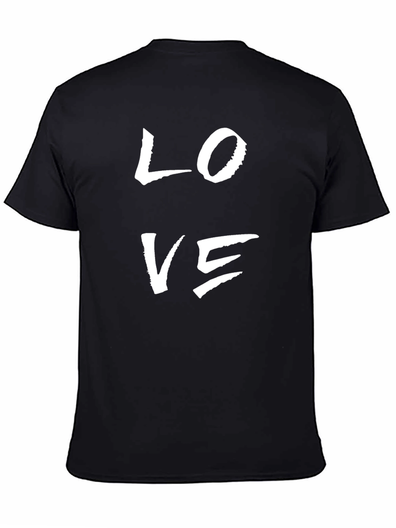 Black Love Graphic Print Black T-Shirt view 4