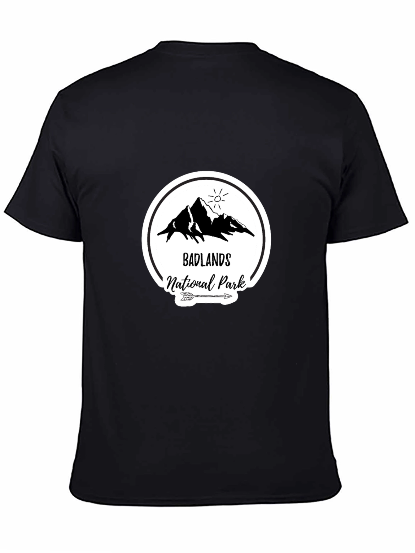 Black Badlands National Park Graphic T-Shirt view 4