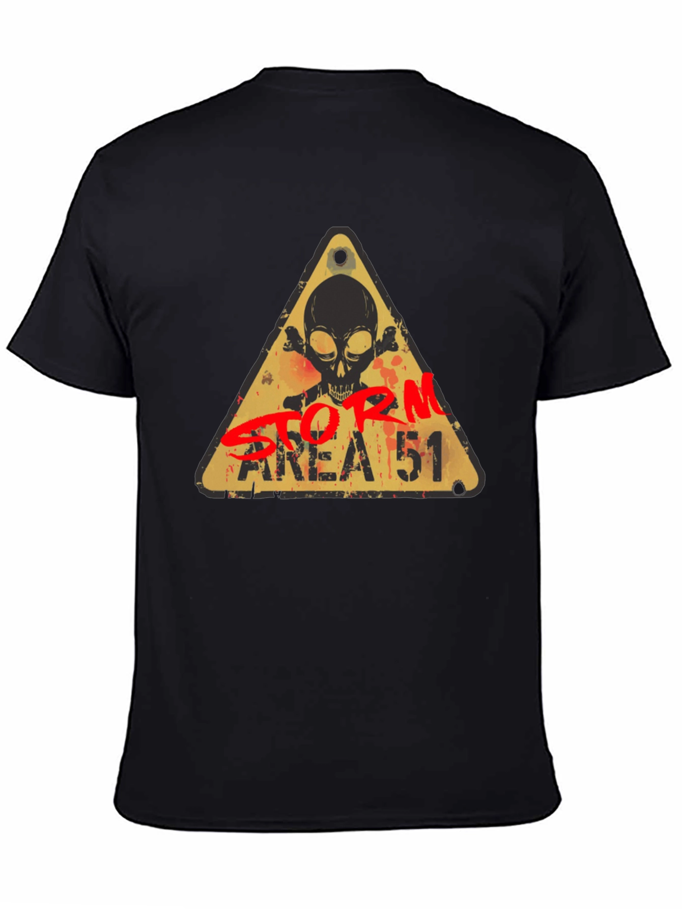 Black Storm Area 51 Alien Graphic Tee view 4
