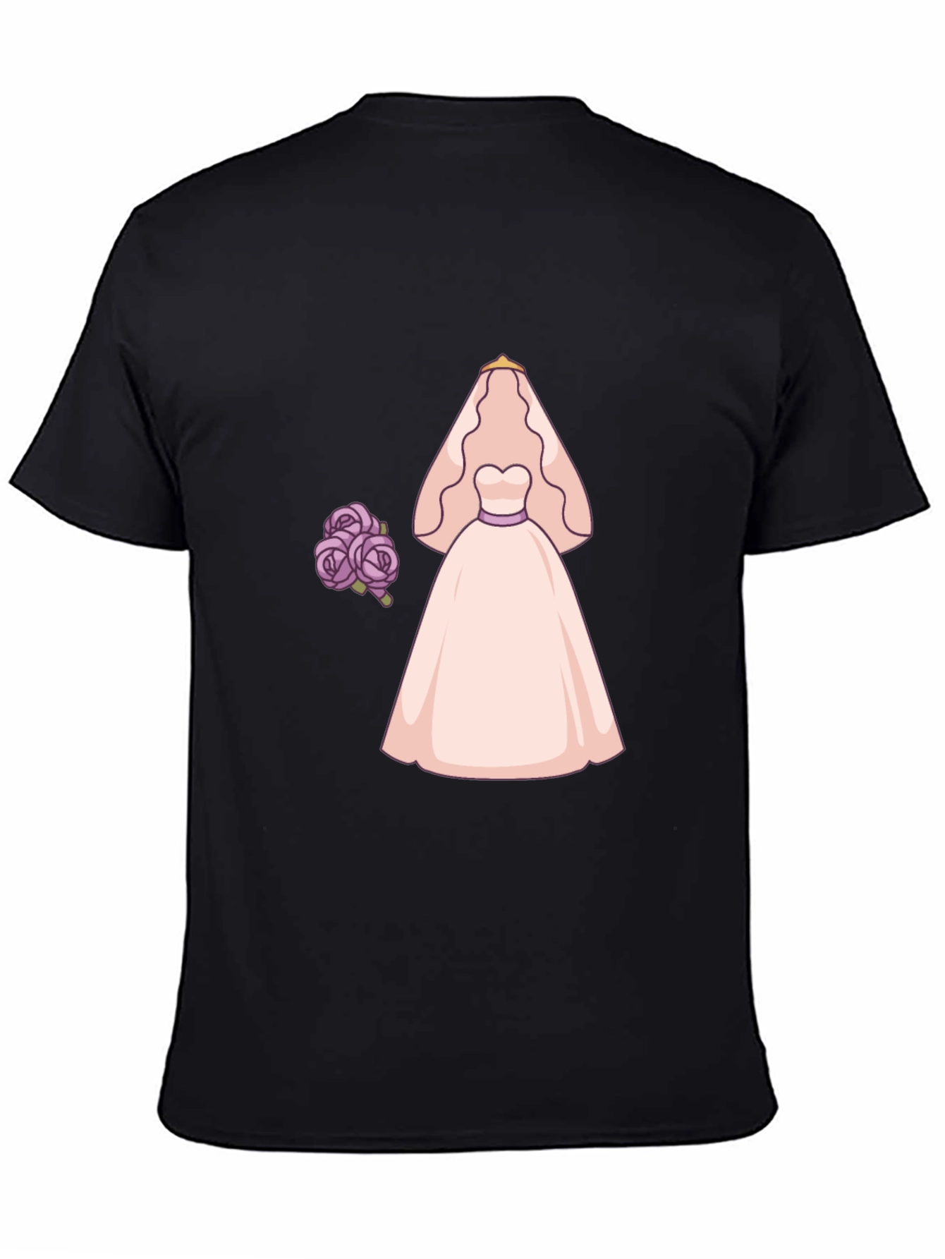 Bride to Be T-Shirt - Wedding Dress & Flowers - 4