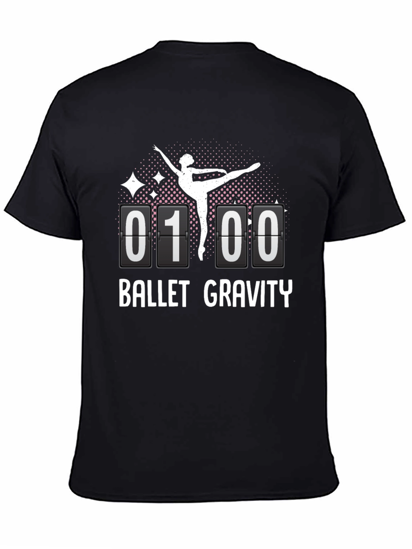 Black Ballet Gravity T-Shirt | Dancer Design view 4