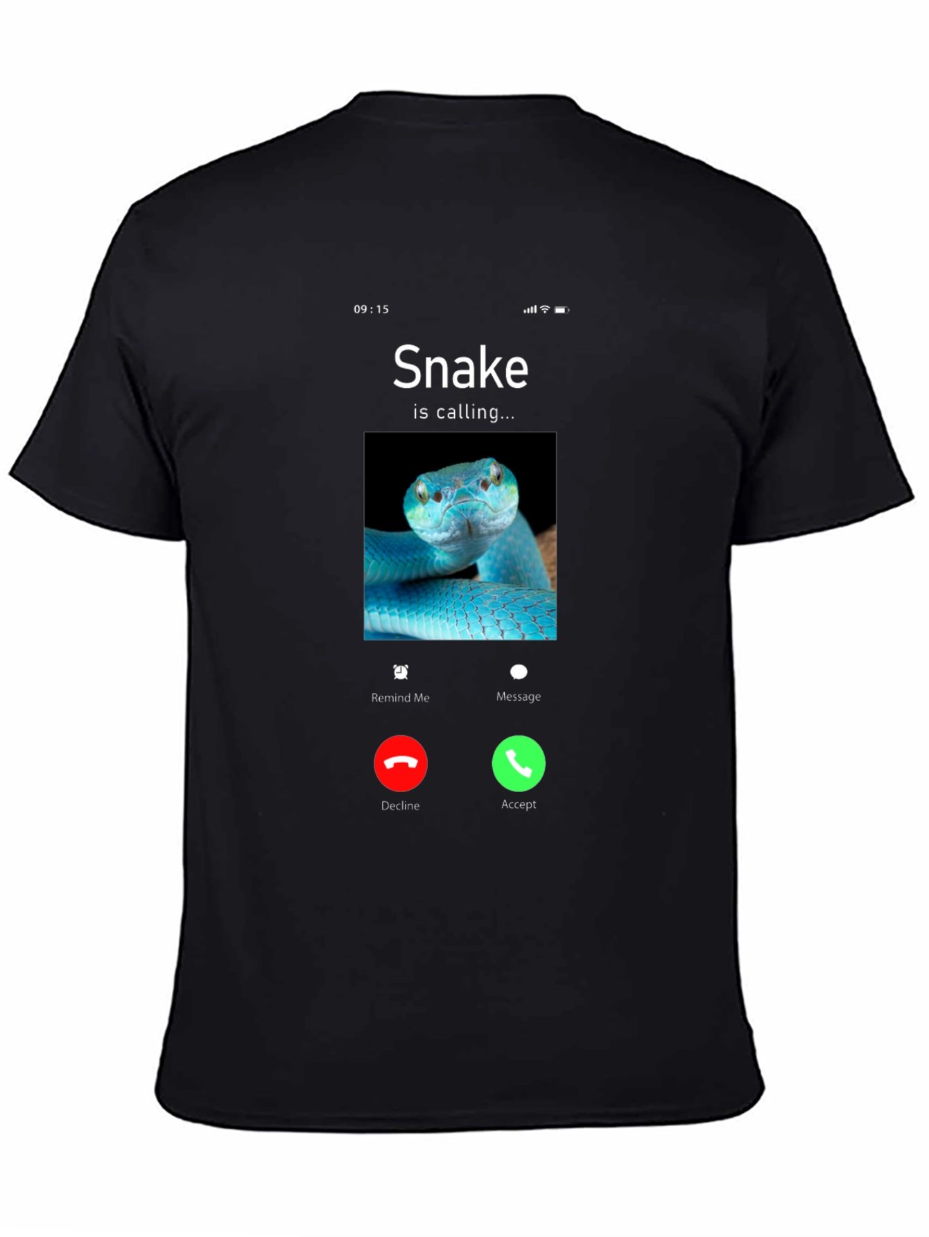 Black Snake Calling T-Shirt - Funny Reptile Lover Tee view 4