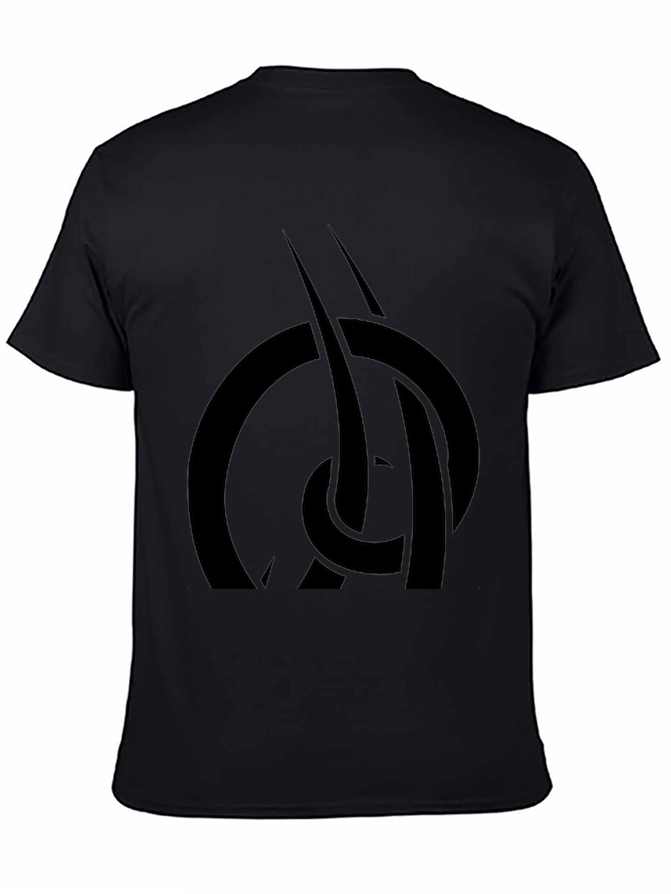 Black Abstract Symbol Black Graphic Tee view 4