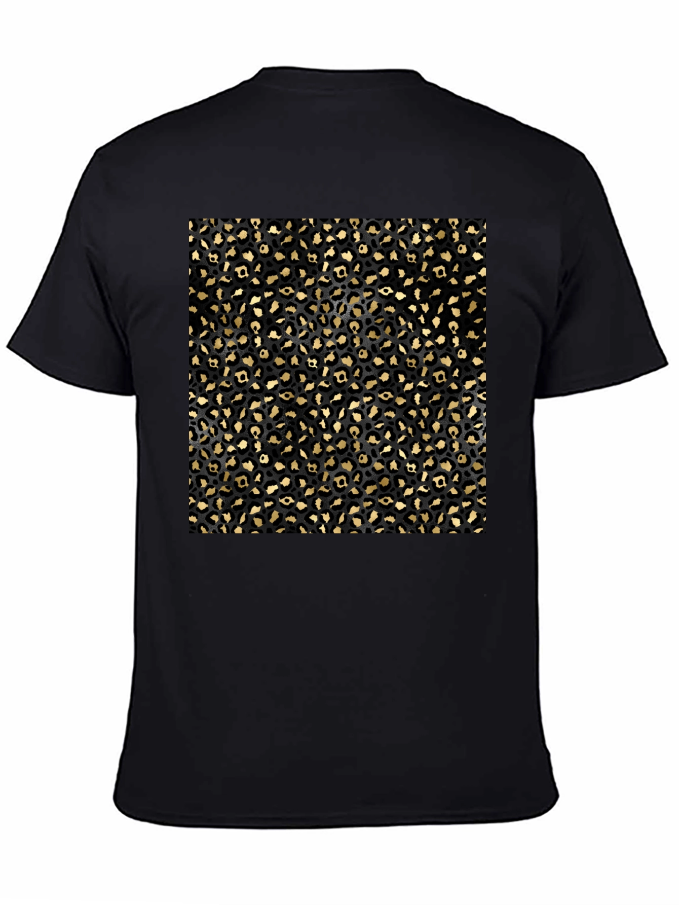 Black Leopard Print T-Shirt view 4
