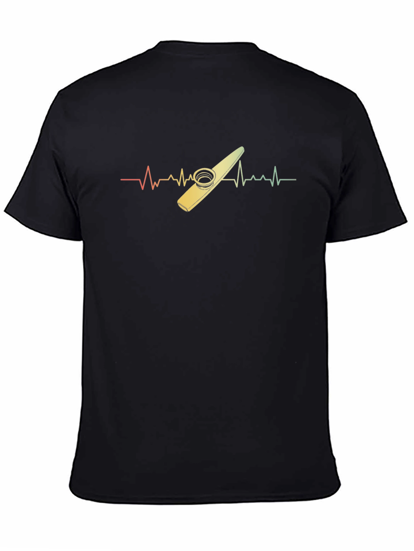 Black Kazoo Heartbeat T-Shirt - Musical Novelty Tee view 4