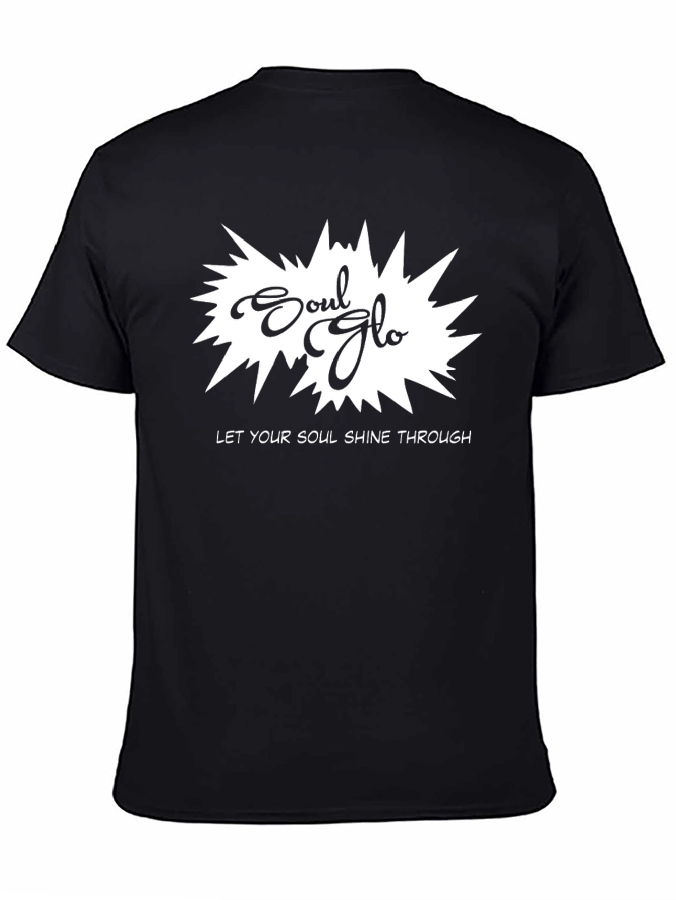 Black Soul Glo Black T-Shirt - Let Your Soul Shine view 4