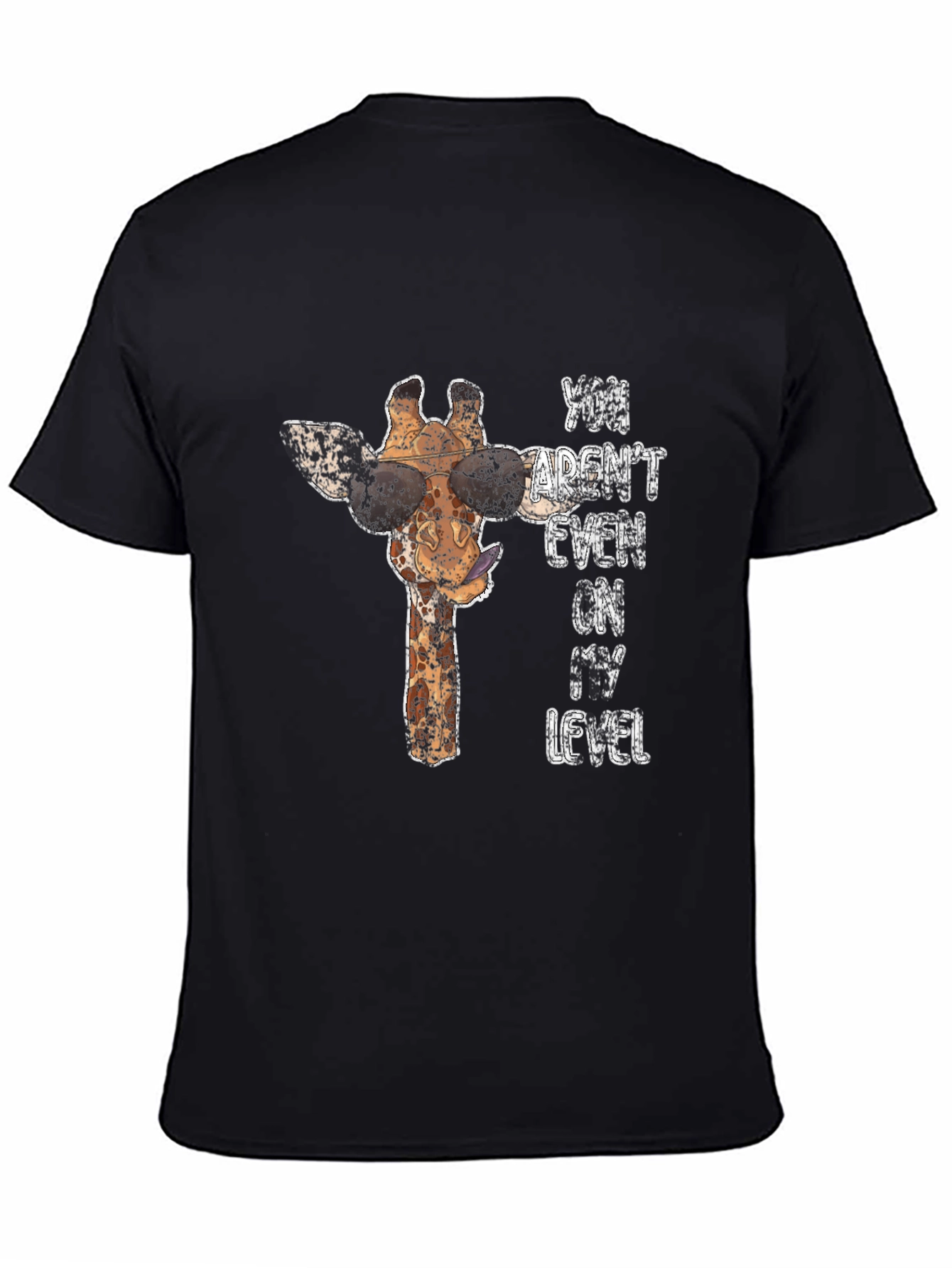 Black Cool Giraffe T-Shirt - Not On My Level view 4