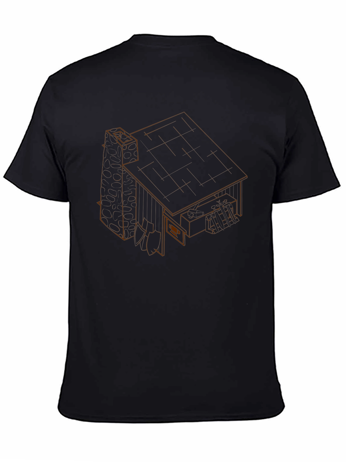 Black Geometric House T-Shirt view 4