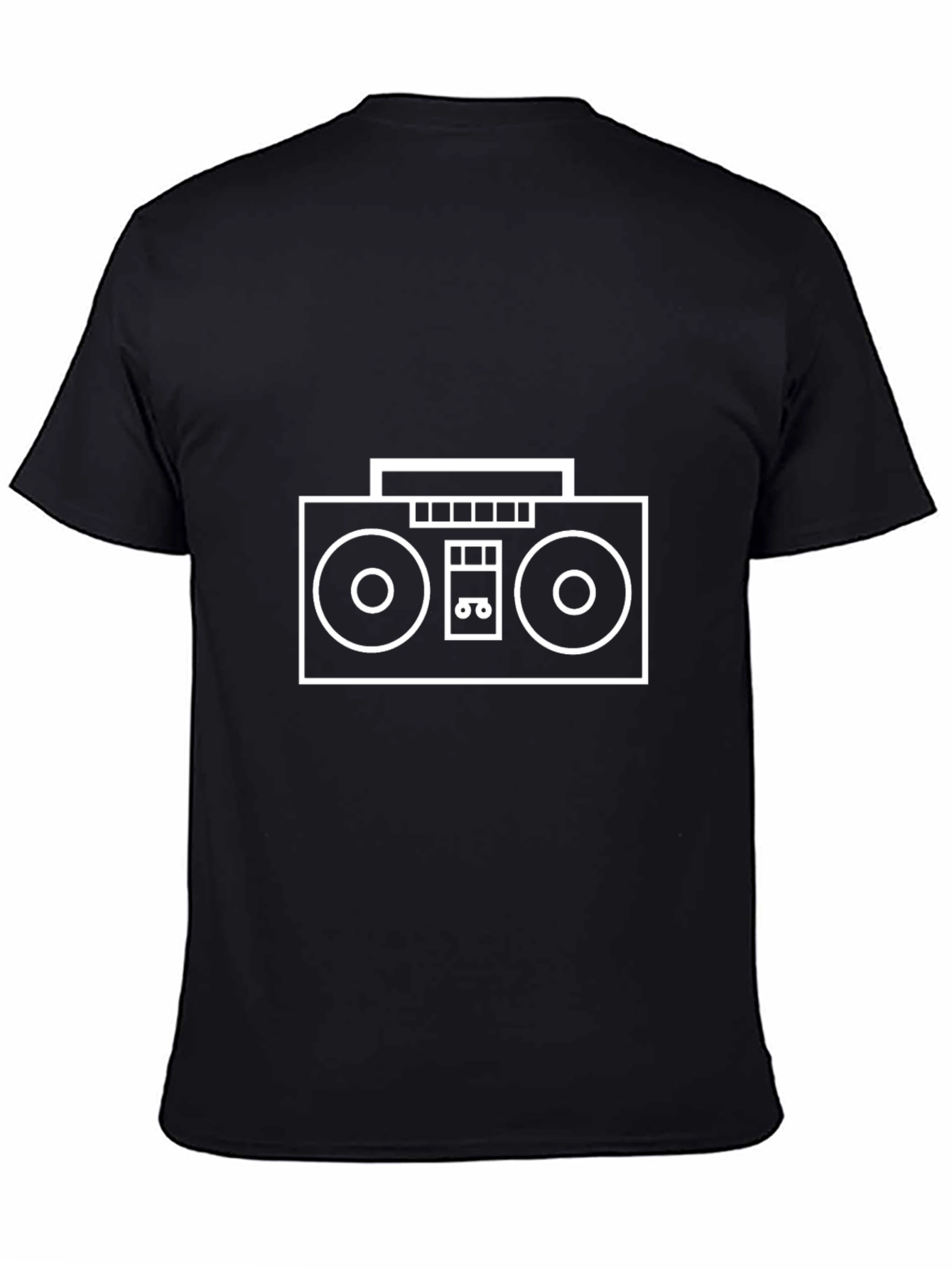 Black Retro Boombox Graphic T-Shirt - Black view 4