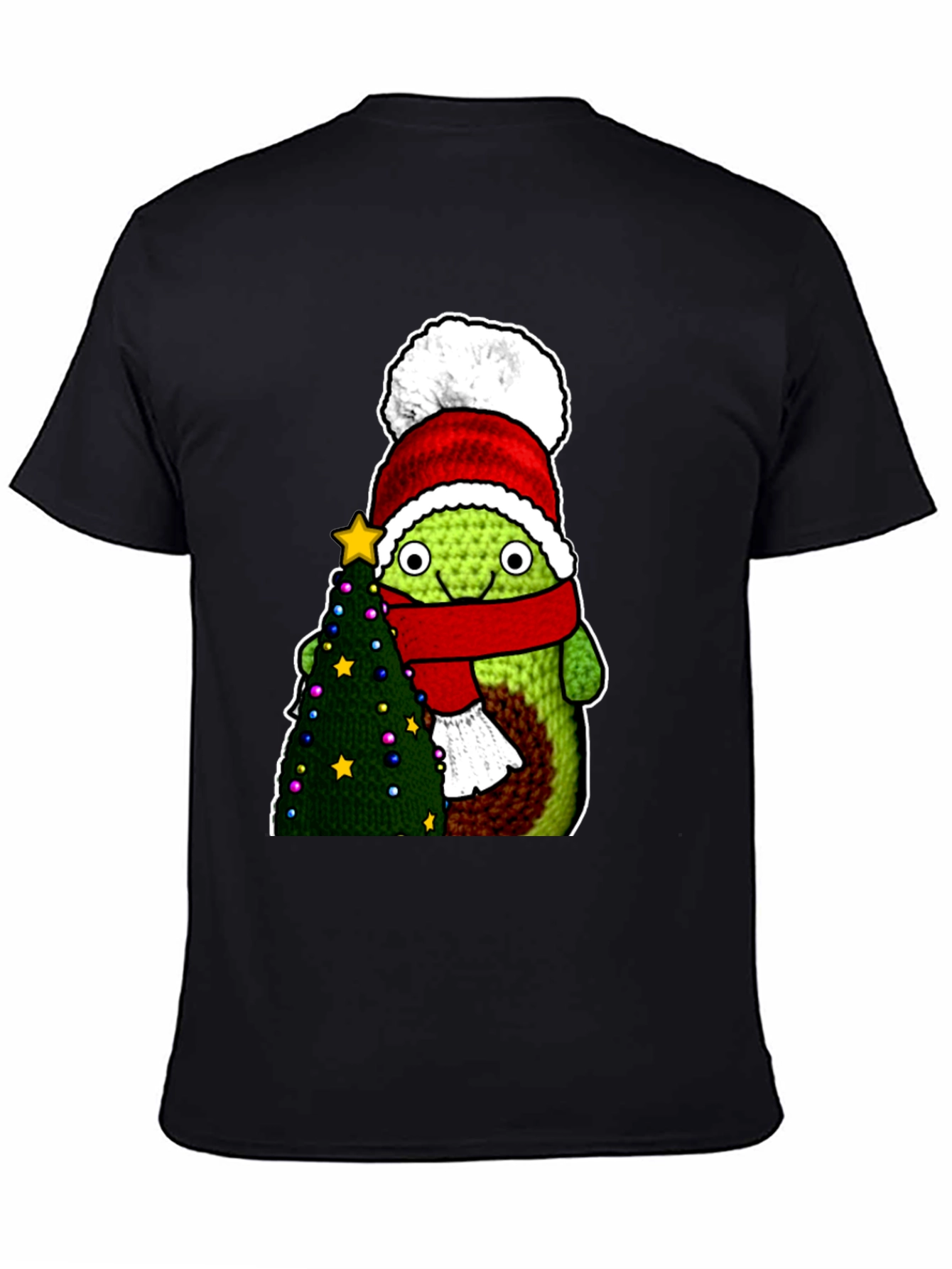 Black Avocado Christmas T-Shirt view 4