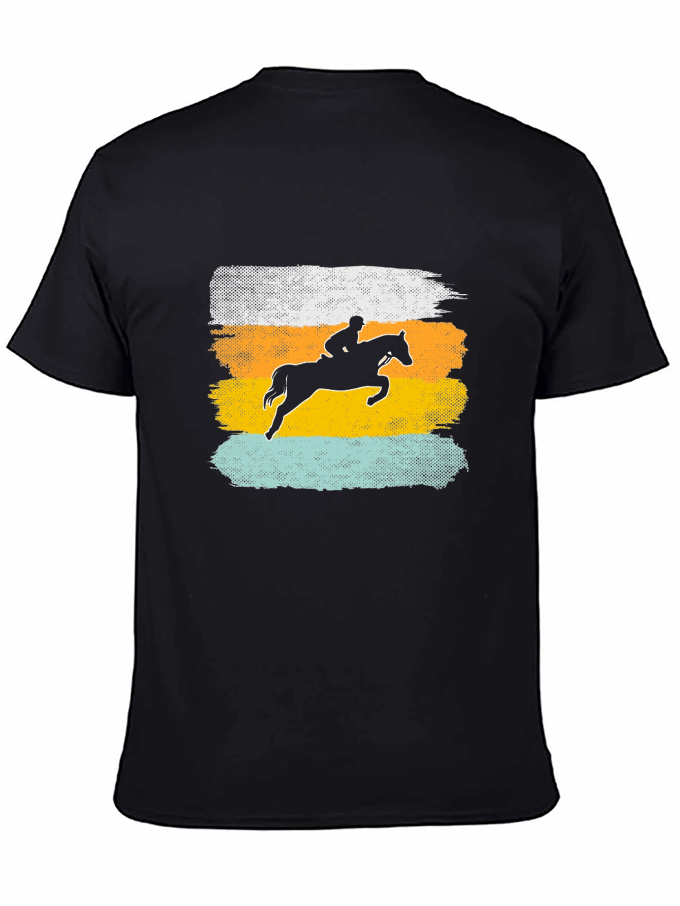 Black Equestrian Silhouette T-Shirt view 4
