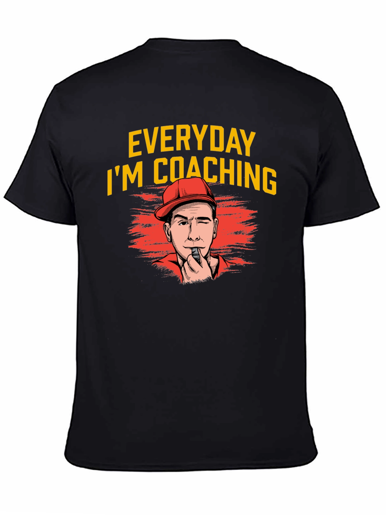 Black Everyday I'm Coaching Black T-Shirt view 4