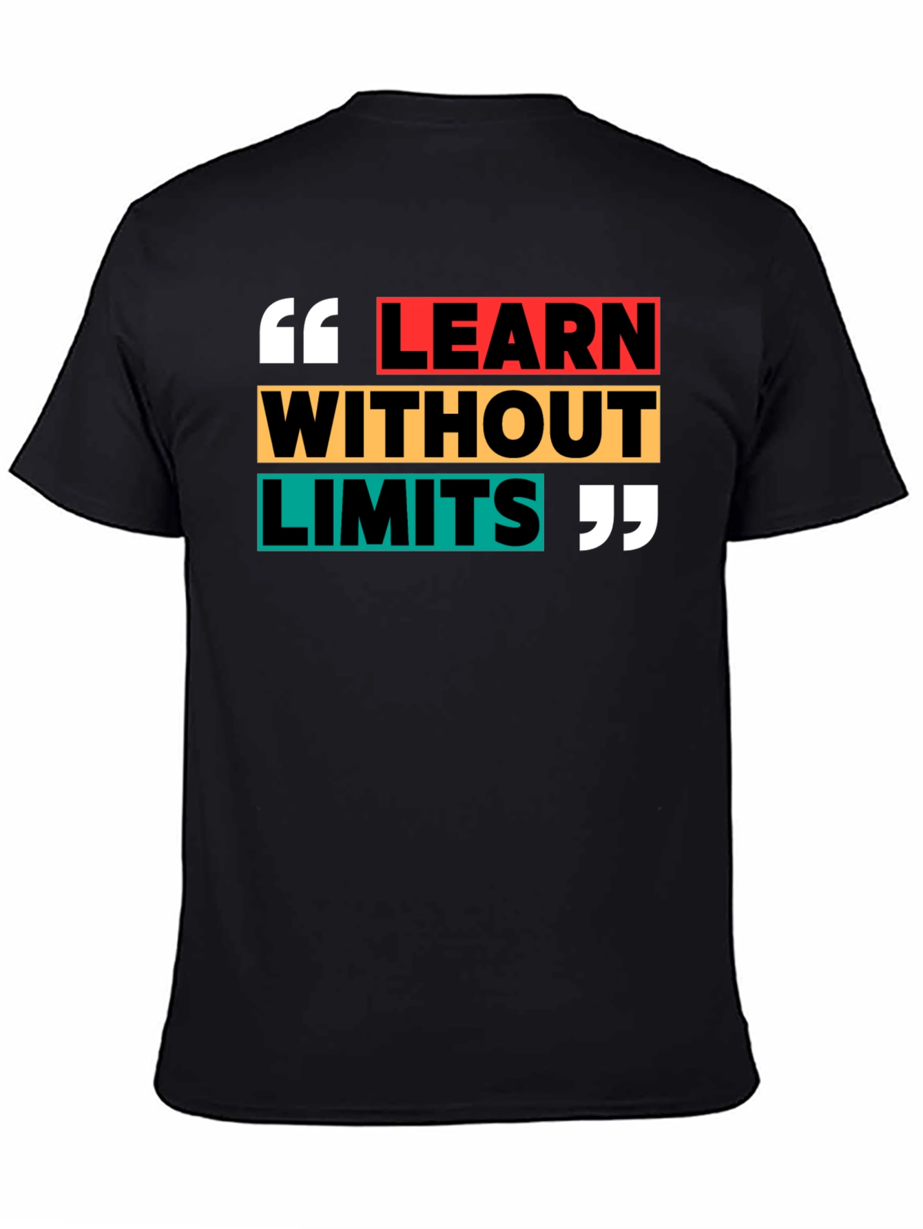 Black Learn Without Limits Black Graphic Tee view 4